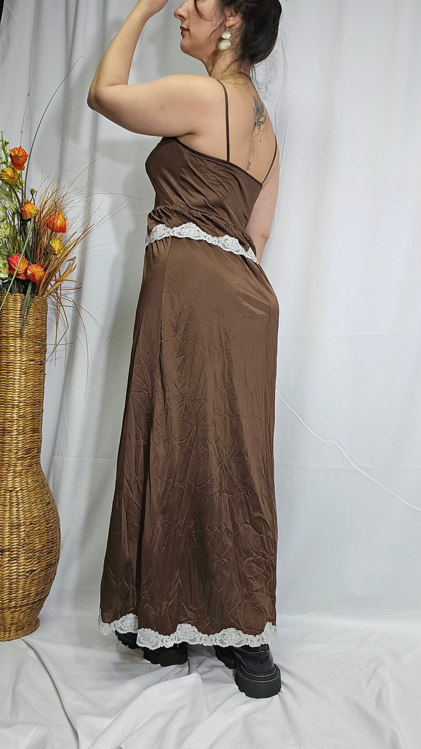 Stunning vintage brown Slip Dress - nighty