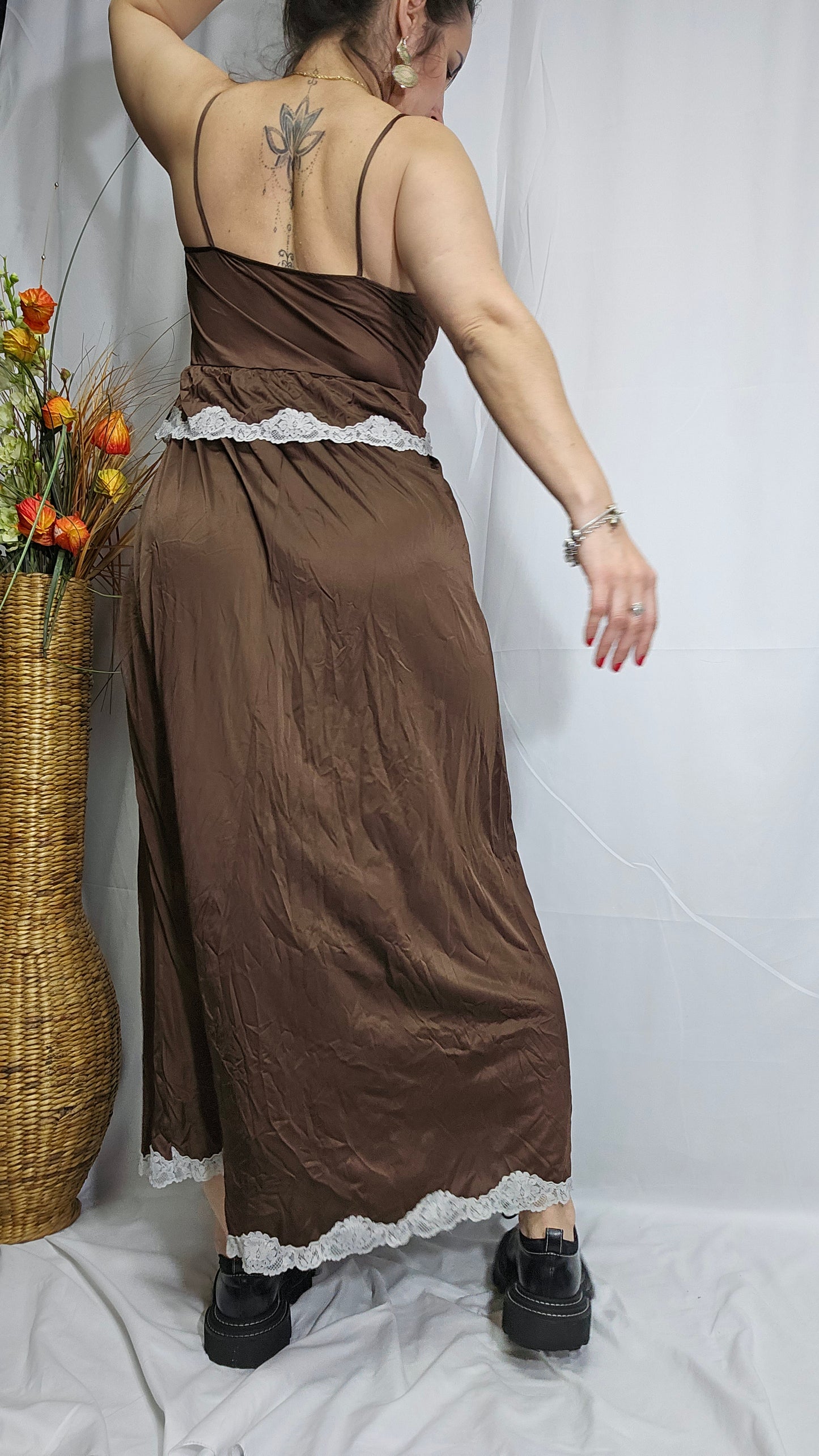 Stunning vintage brown Slip Dress - nighty