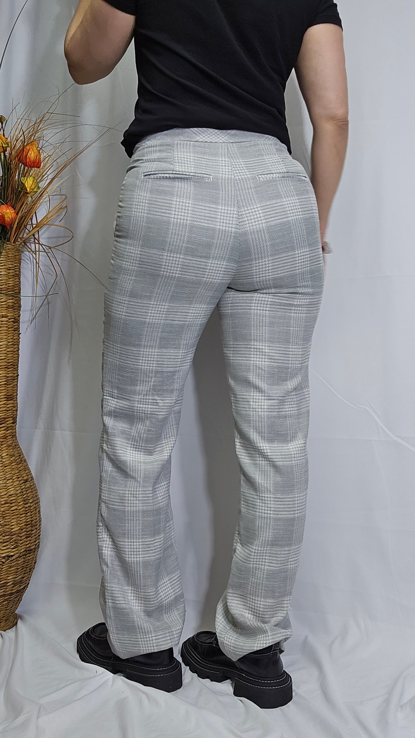 Plaid Trousers Pants - trousers