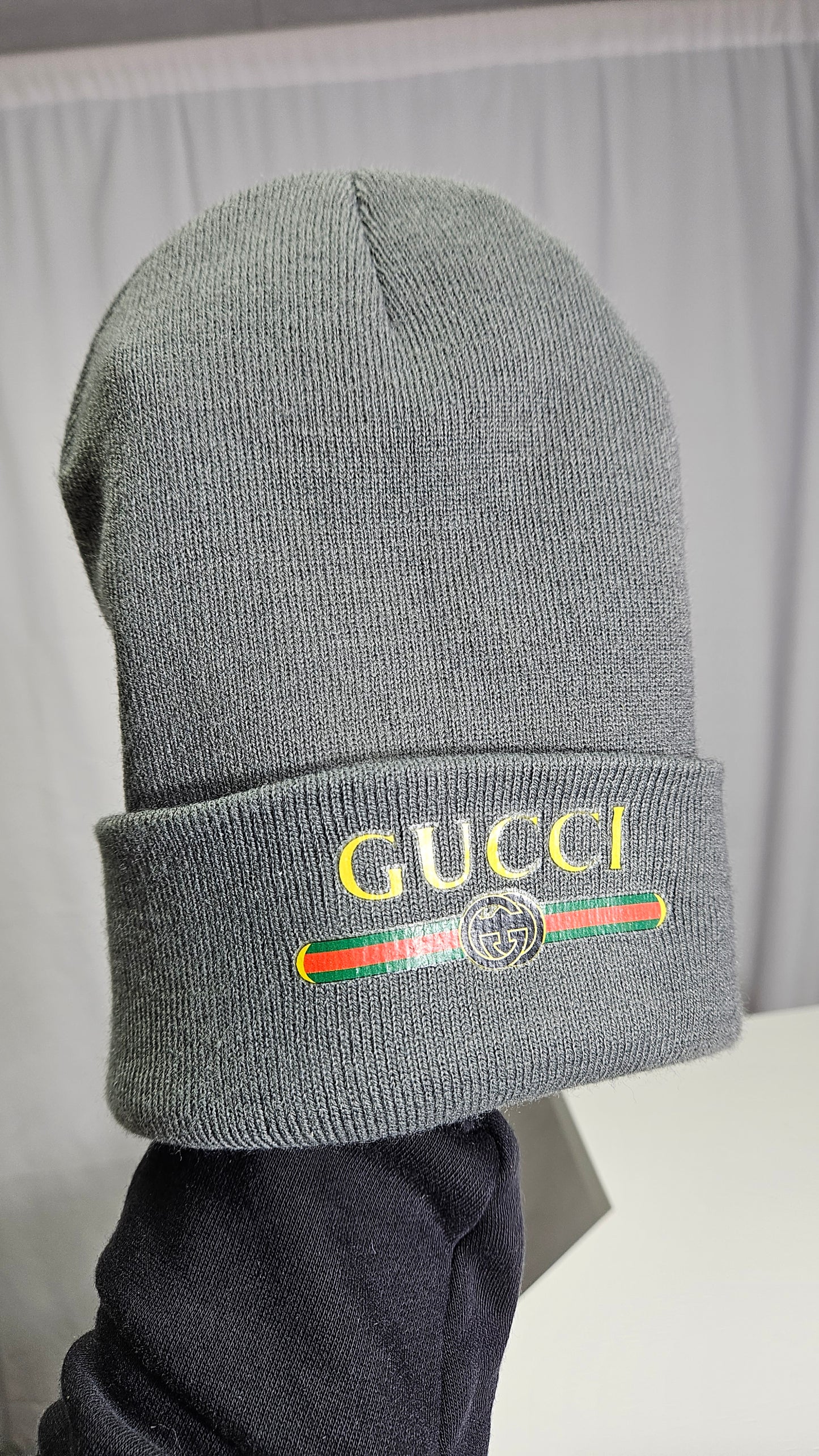 Faux grey gucci beanie