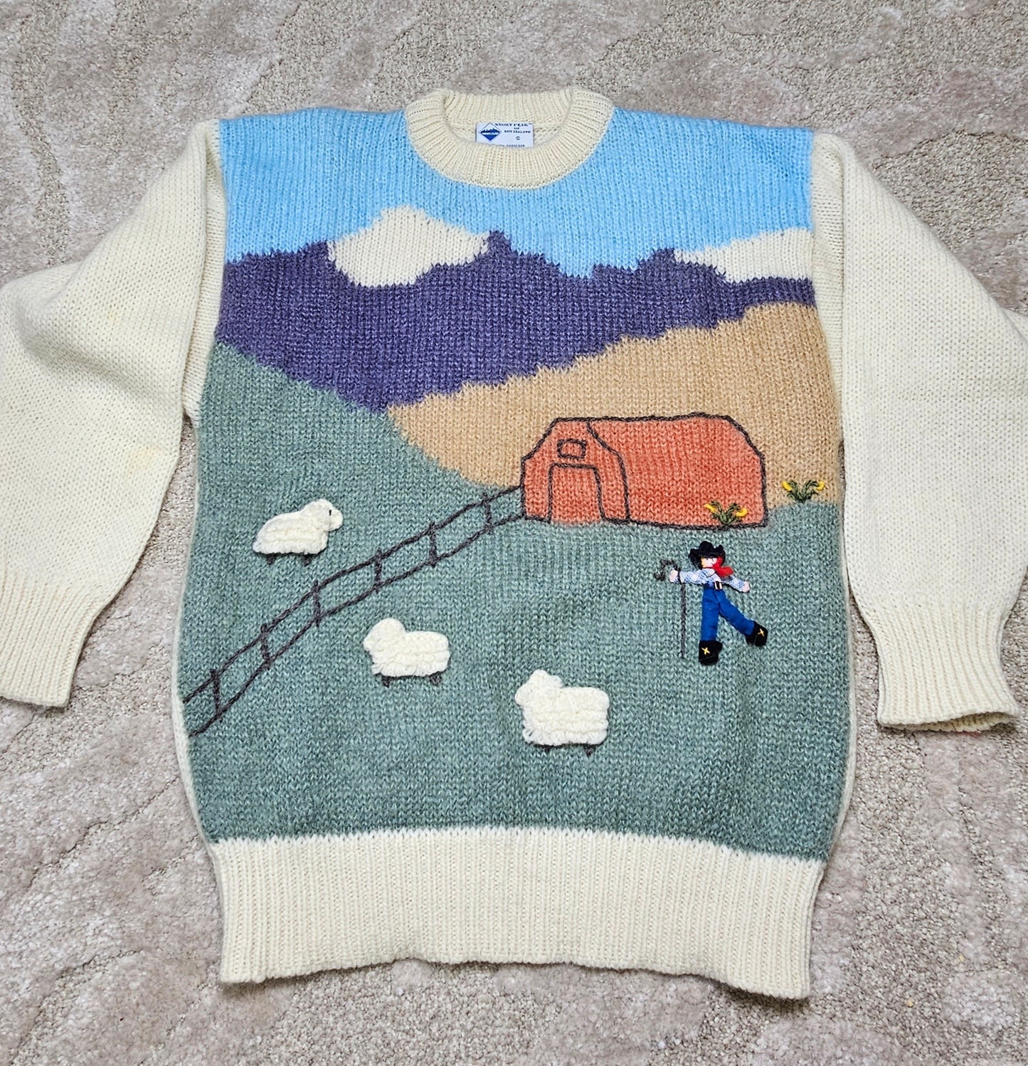 Vintage knit 40% mohair and 60% lambswool sweater