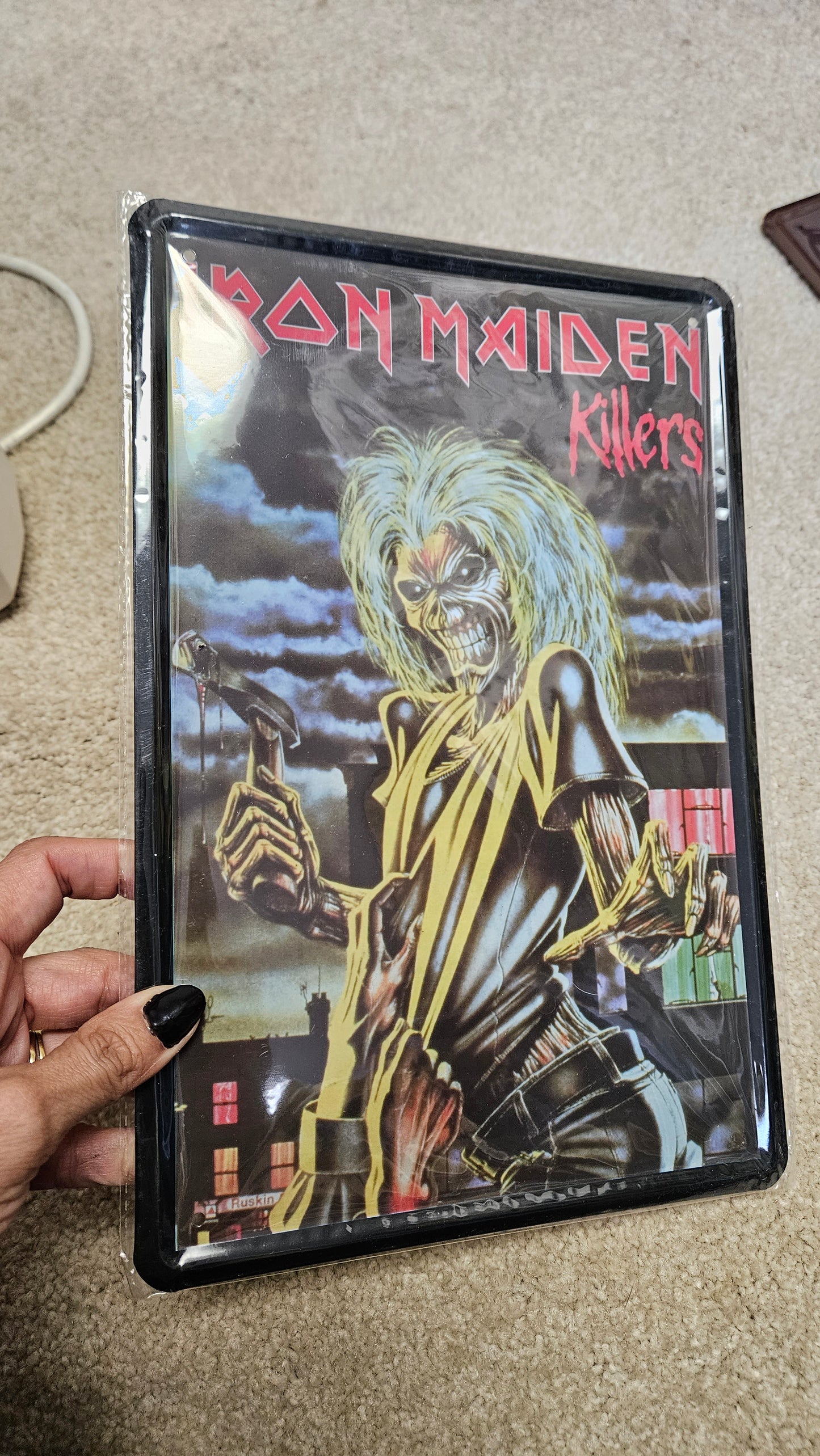 Retro style Iron maiden killers metalic frame