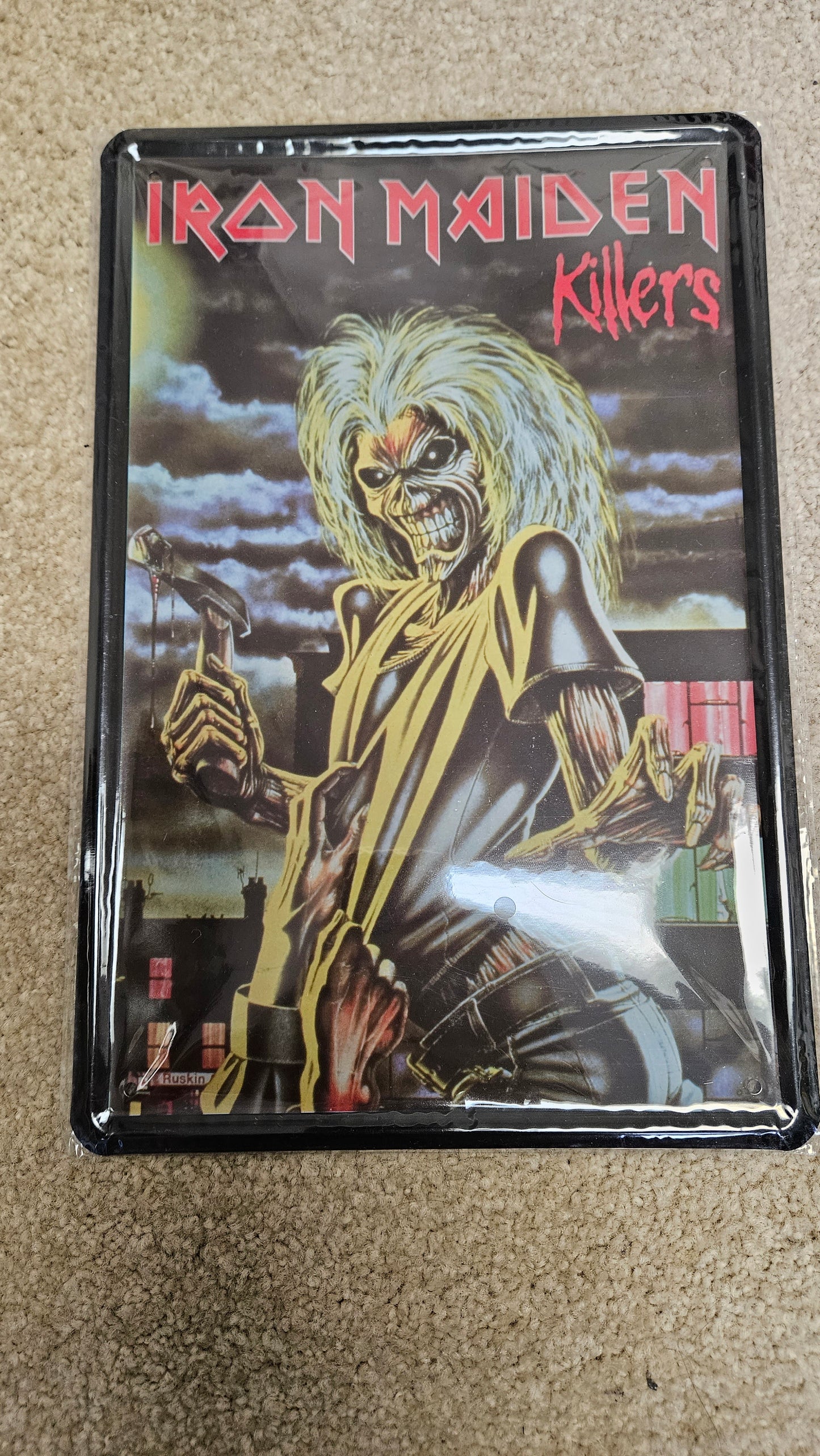 Retro style Iron maiden killers metalic frame