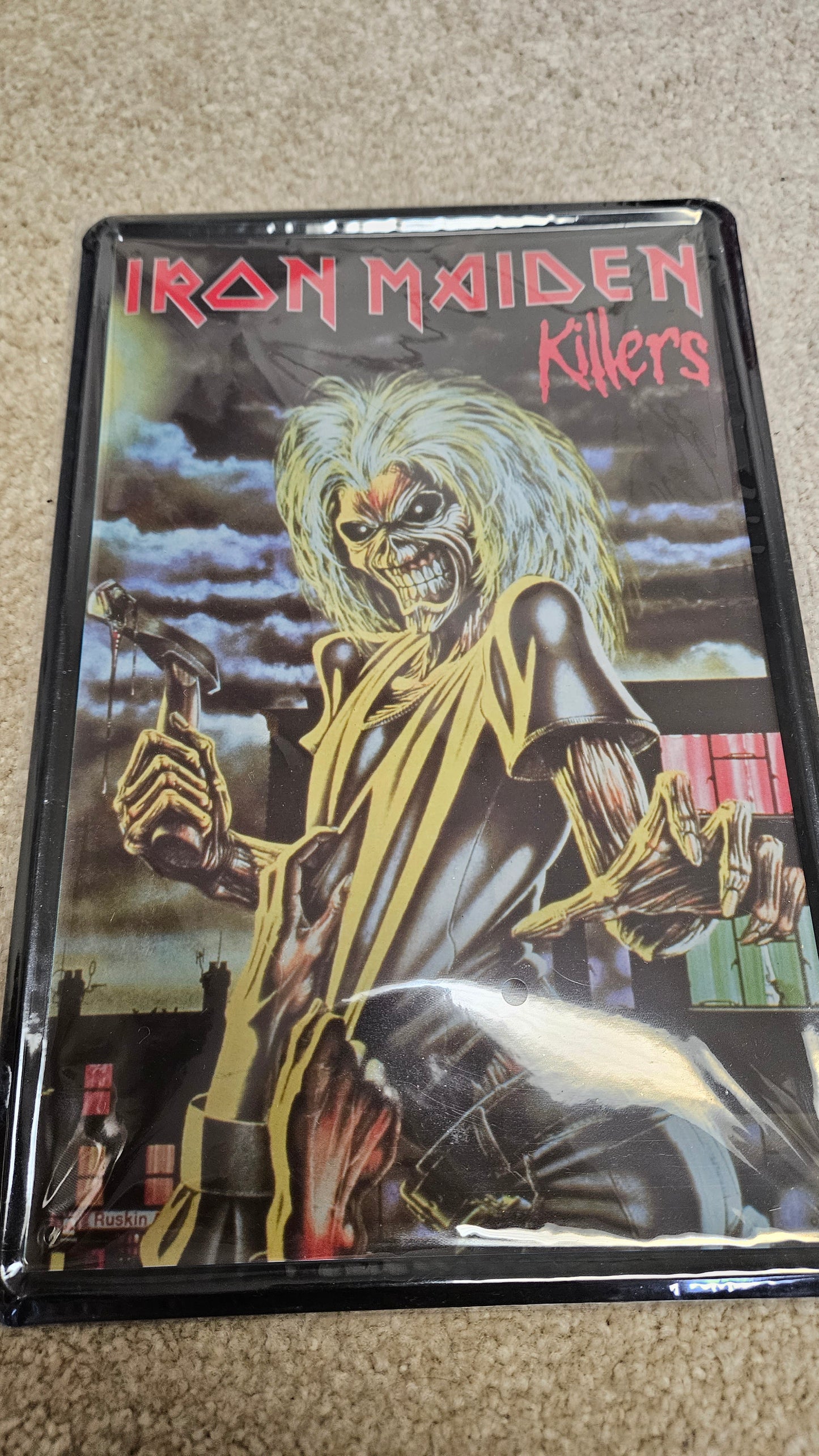 Retro style Iron maiden killers metalic frame