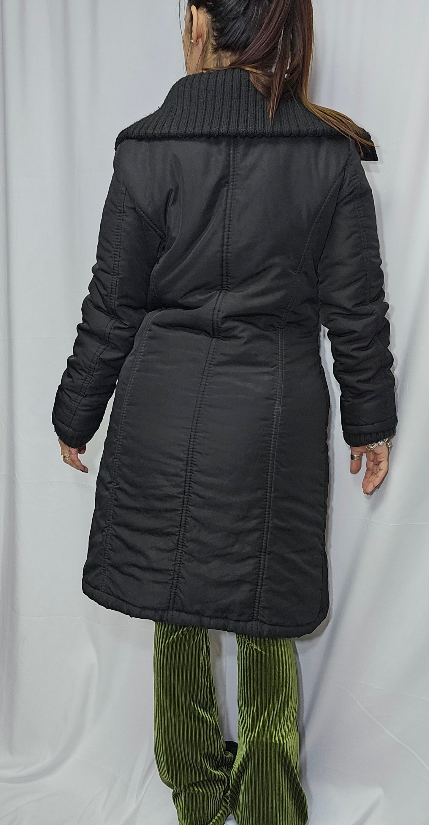 Mgo puffes warm winter Black jacket coat Size M