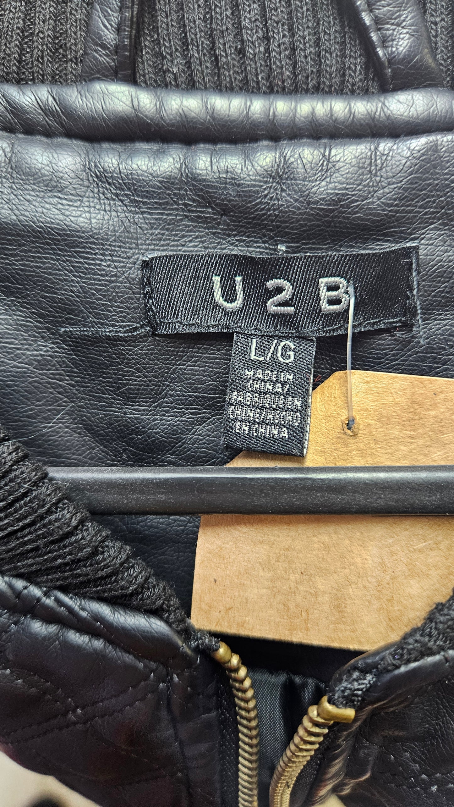 U 2 B Quilted Faux Leather Bomber