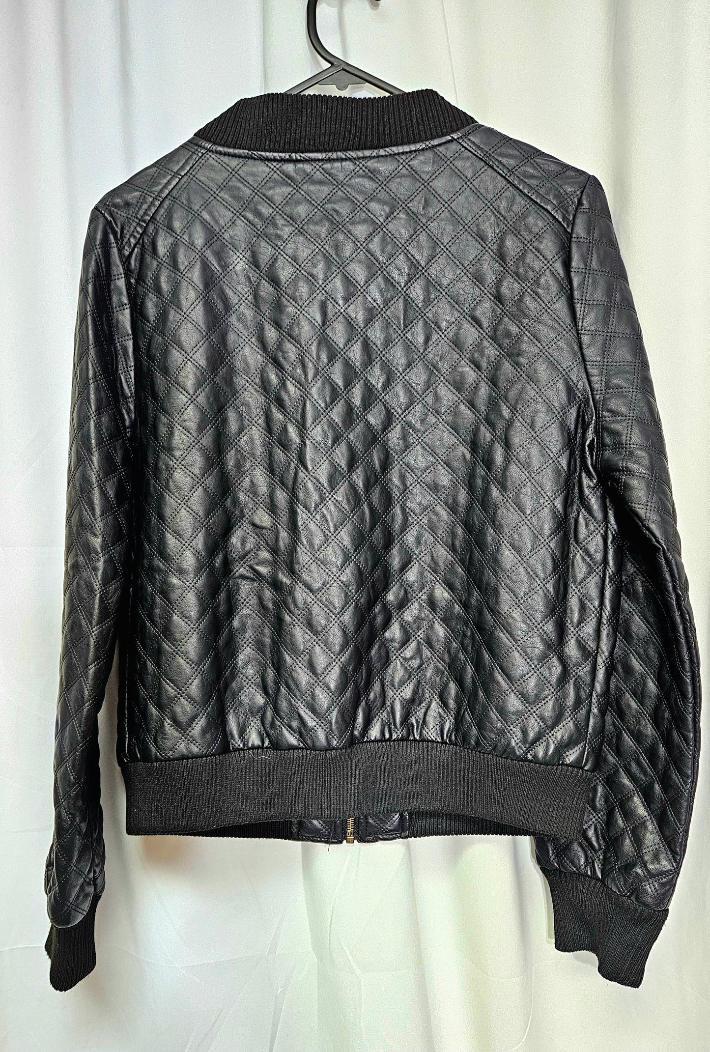 U 2 B Quilted Faux Leather Bomber