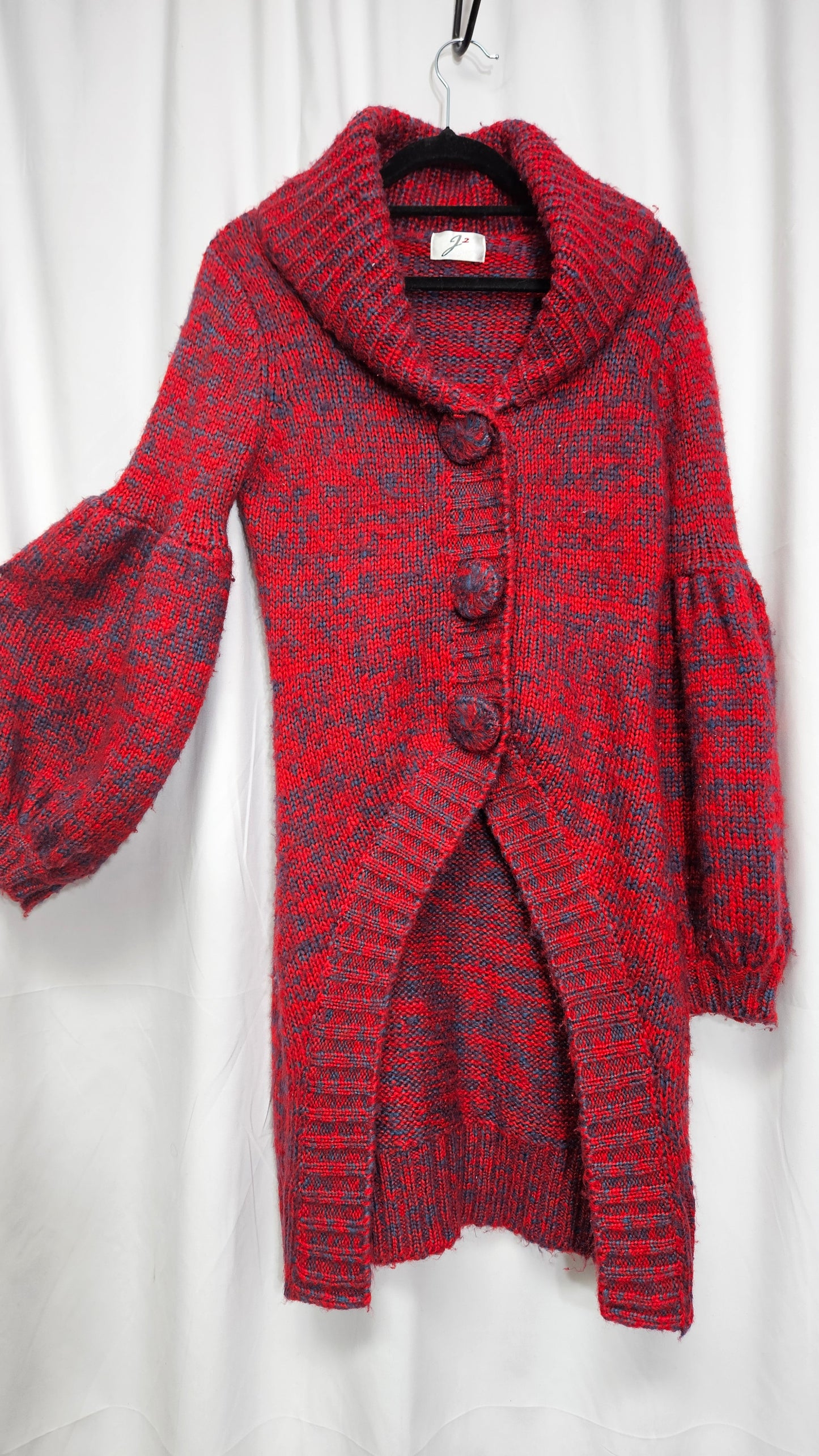 Stunning Red Knit Cardigan - Preloved Cardi Coat