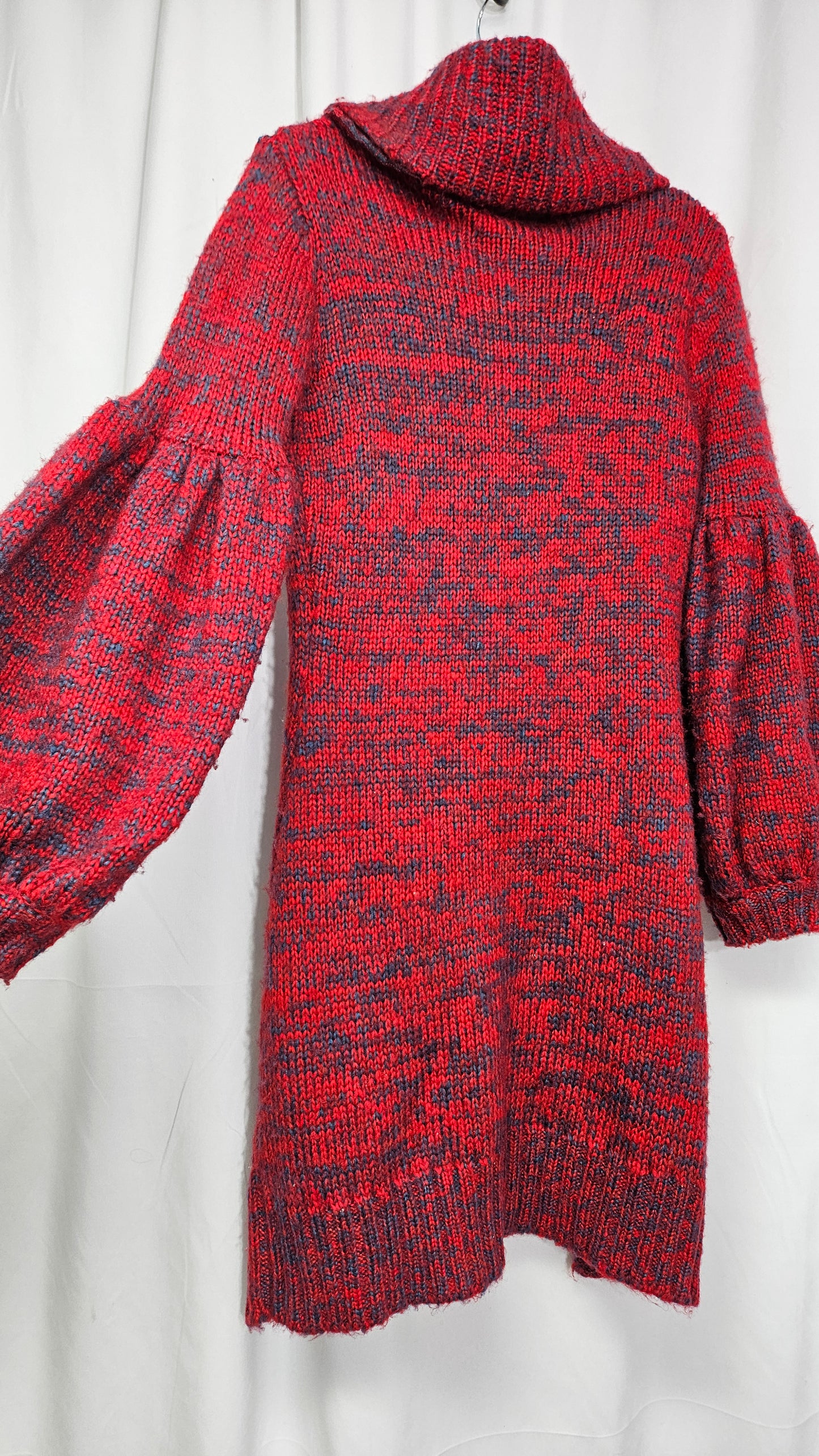 Stunning Red Knit Cardigan - Preloved Cardi Coat