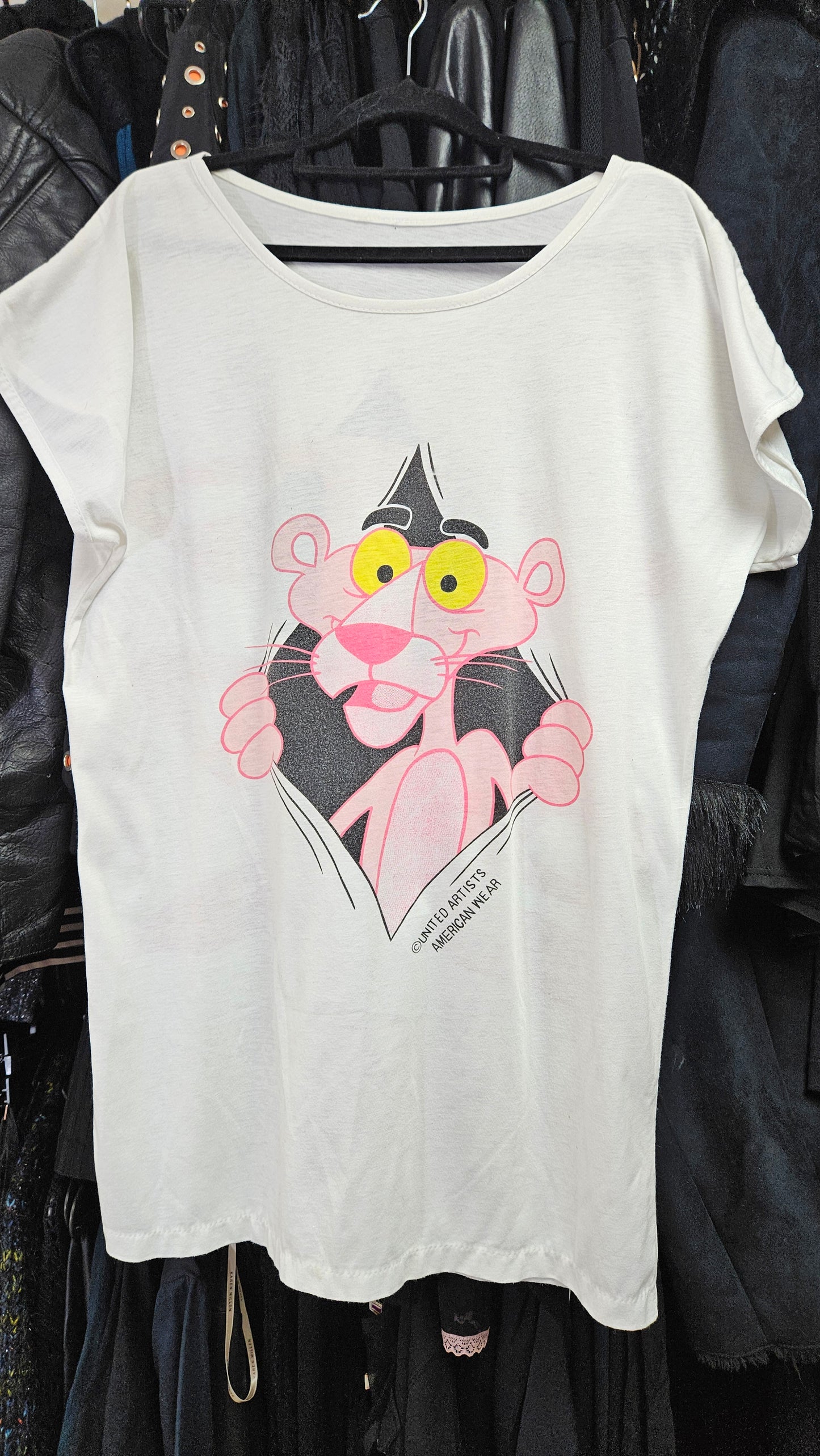 Pink Panter Vintage top - Retro  tee -Shirt - Crewneck