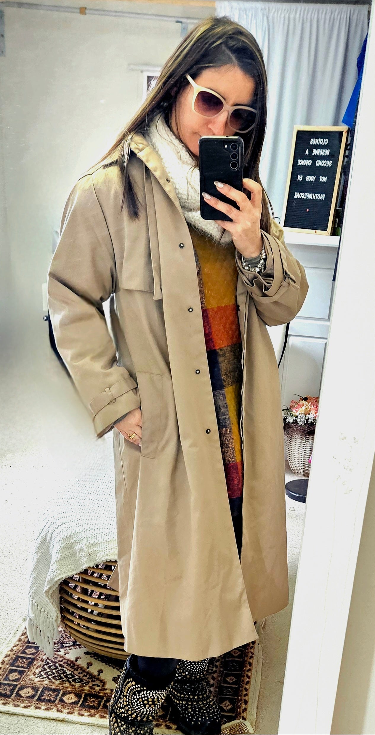 Preloved Trench Coat  - Beige vintage Trench