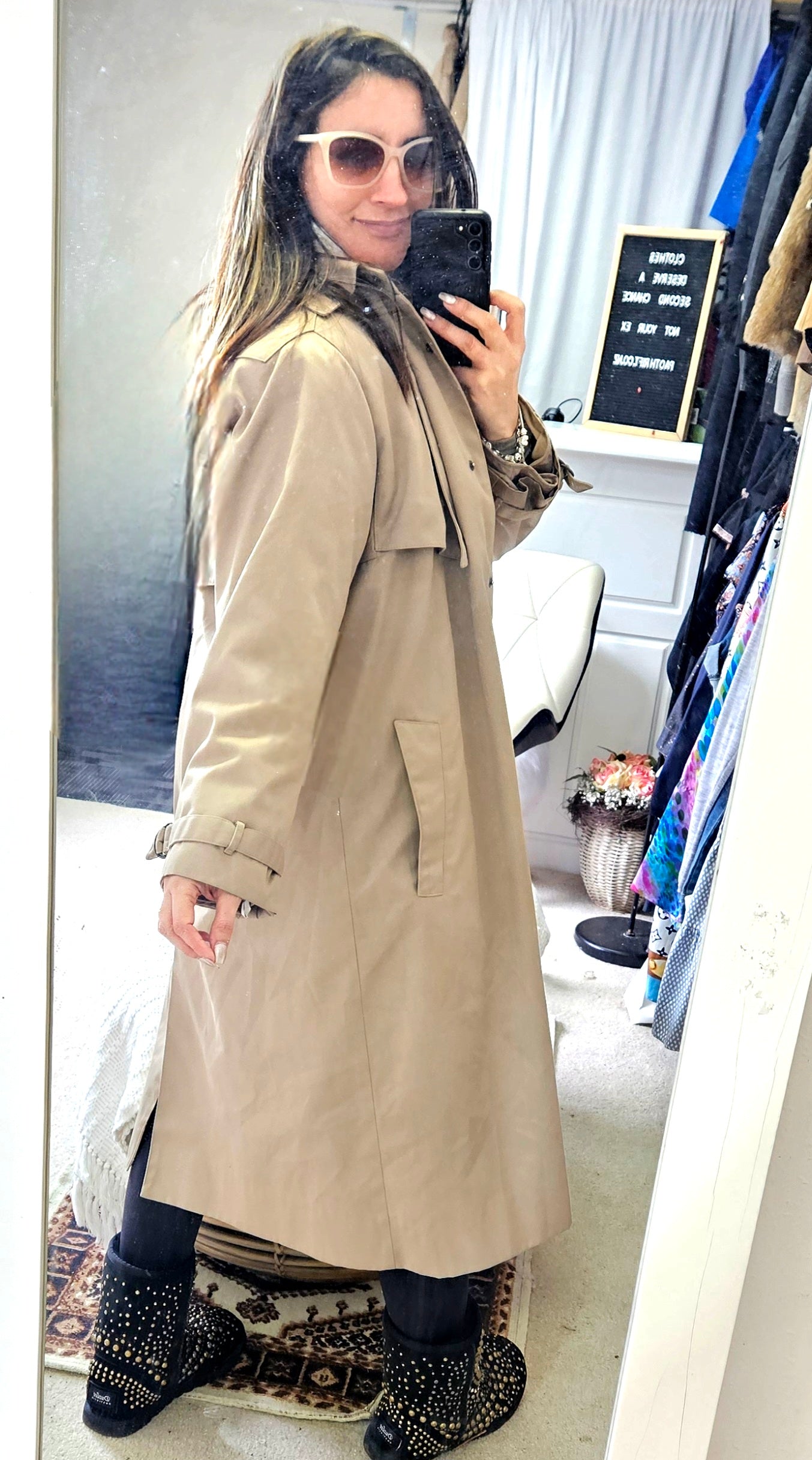 Preloved Trench Coat  - Beige vintage Trench