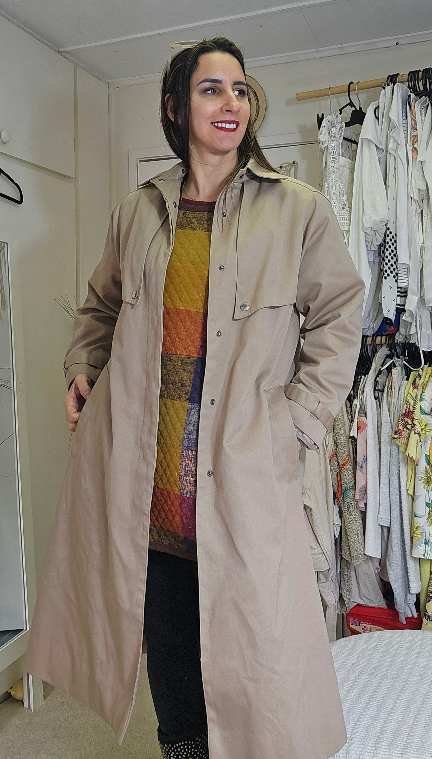 Preloved Trench Coat  - Beige vintage Trench