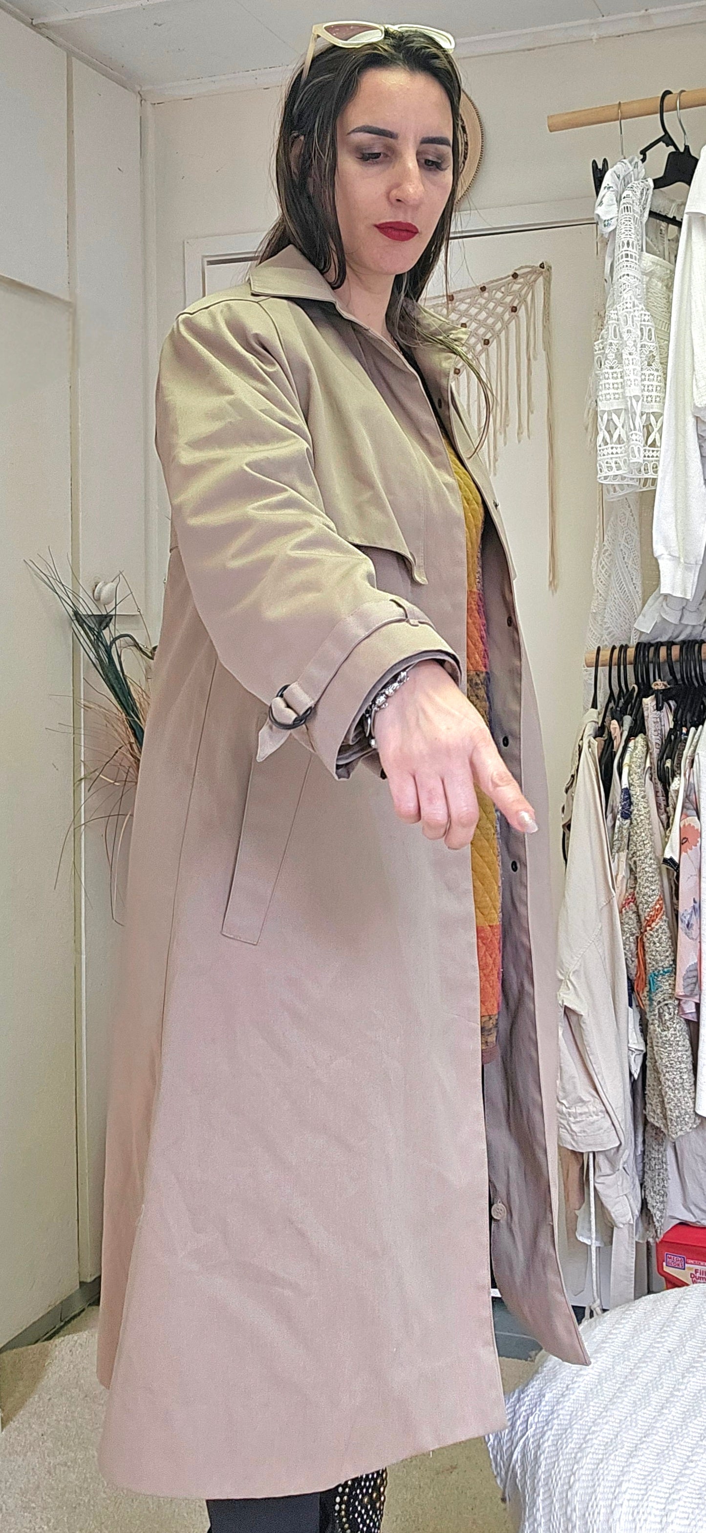 Preloved Trench Coat  - Beige vintage Trench