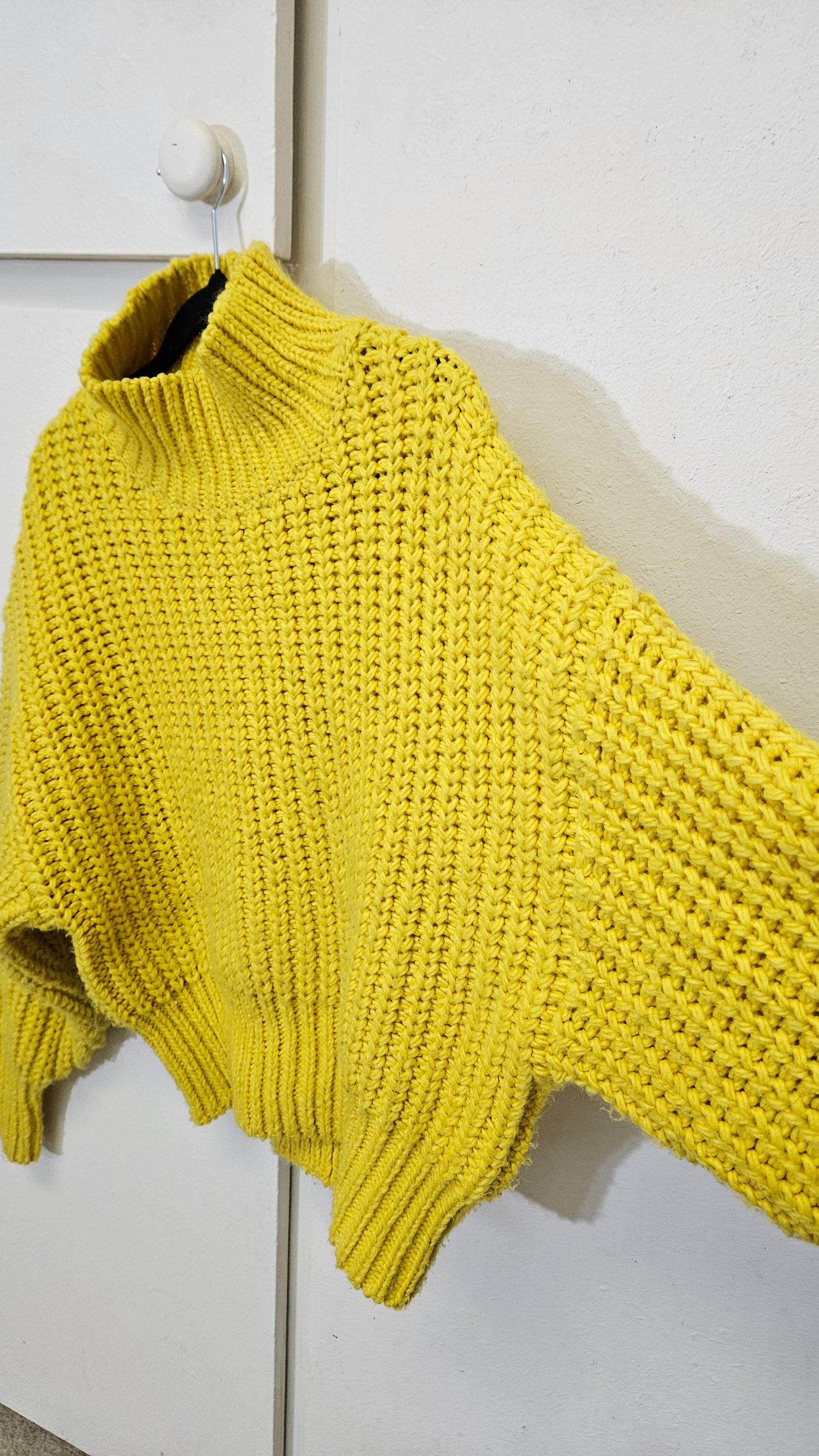 H&M Turtleneck Knit yellow Sweater Size S