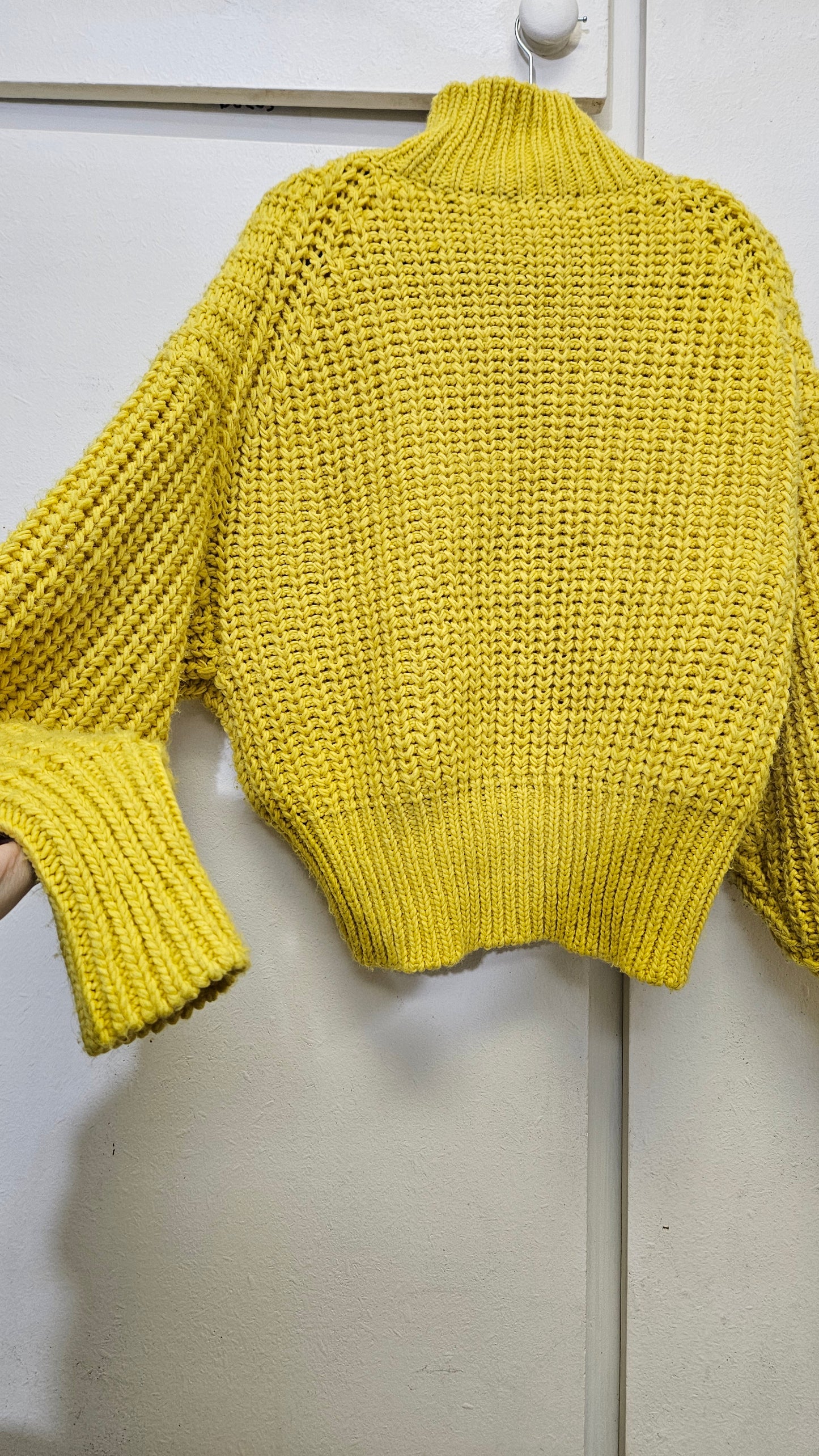 H&M Turtleneck Knit yellow Sweater Size S