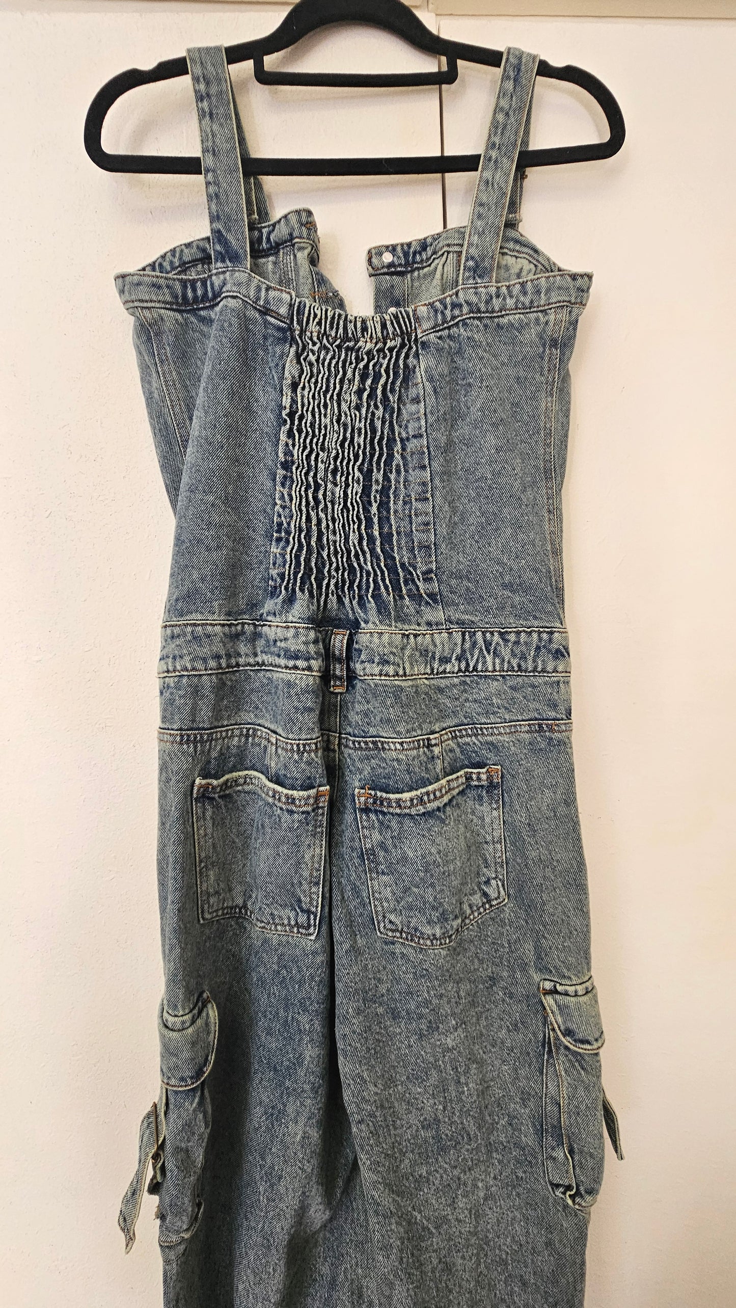 Unique Colombian Wide leg denim Jumpsuit