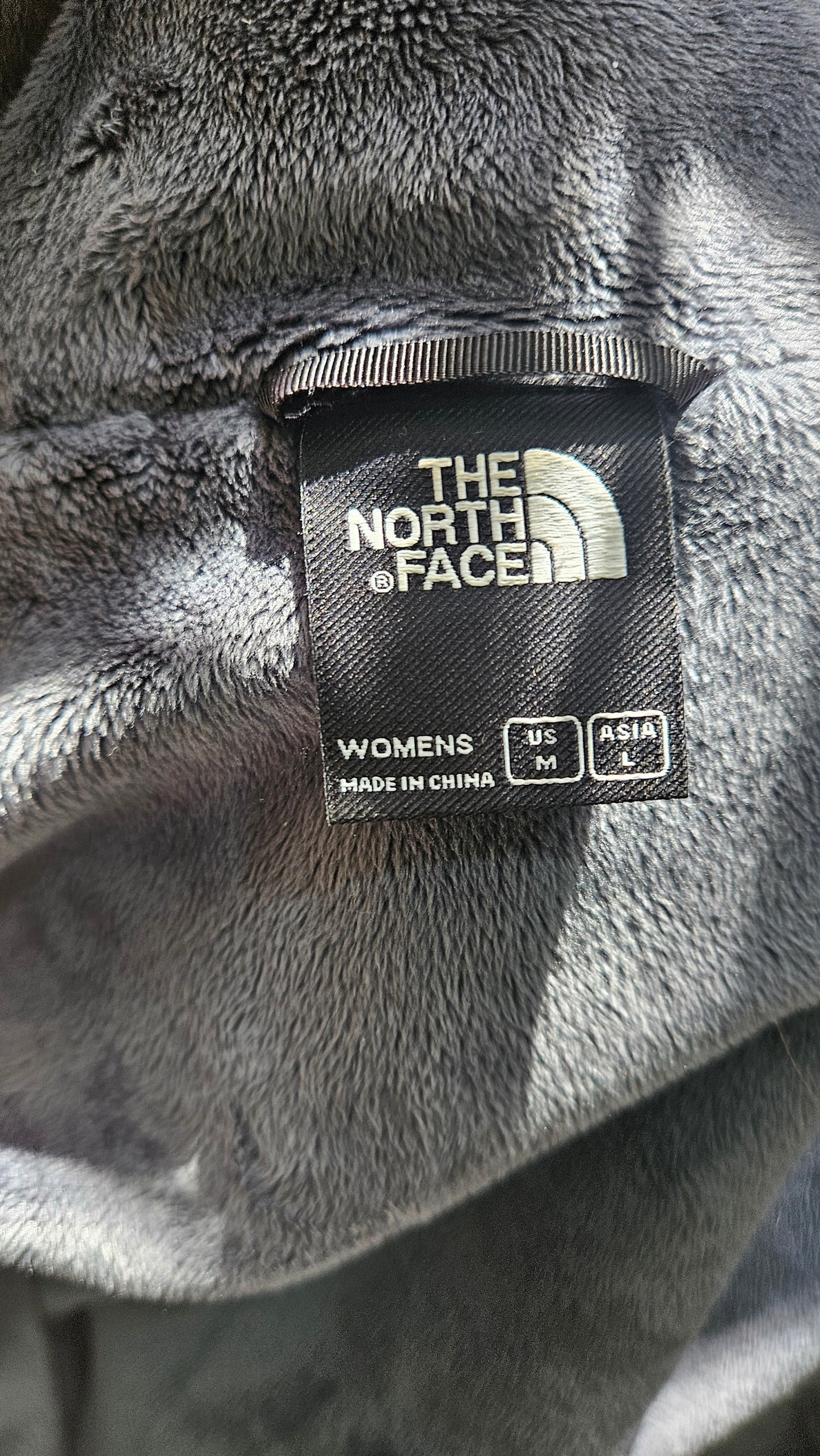 The North Face Womens Grey Hooded Fleece Lined Windwall Jacket Sz M Full Zip