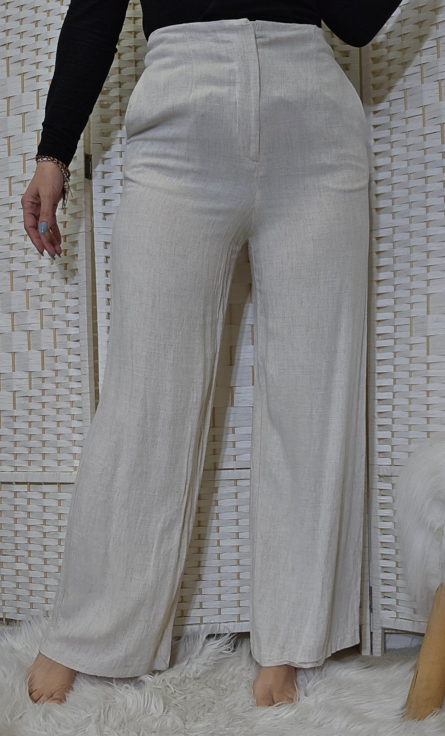 Wide leg trousers pants - Trousers Size 8