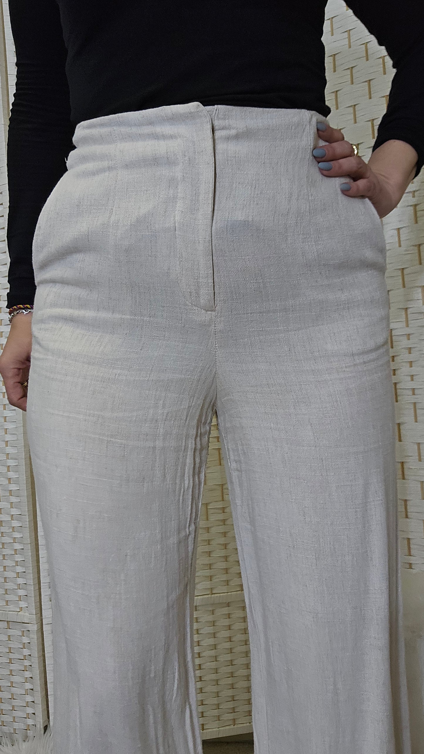 Wide leg trousers pants - Trousers Size 8