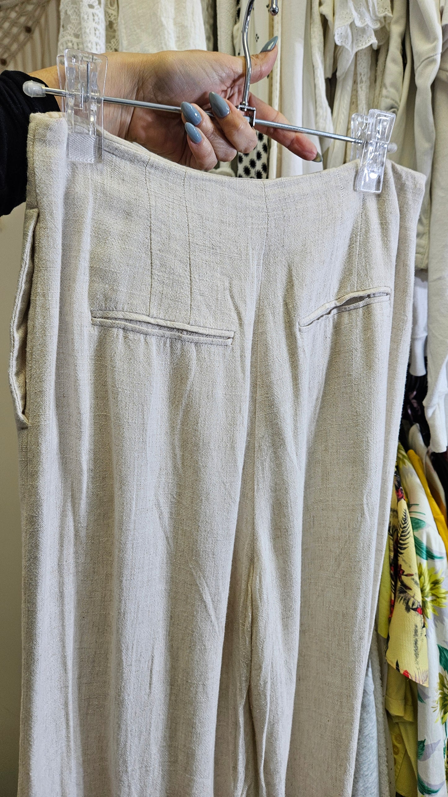 Wide leg trousers pants - Trousers Size 8