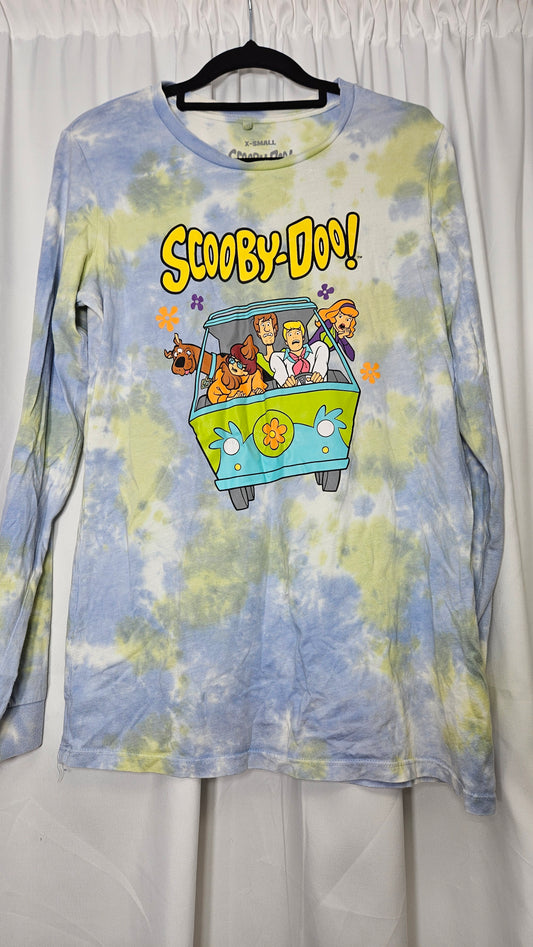 SCOOBY-DOO Tie Dye T-Shirt Long Sleeve Size XS