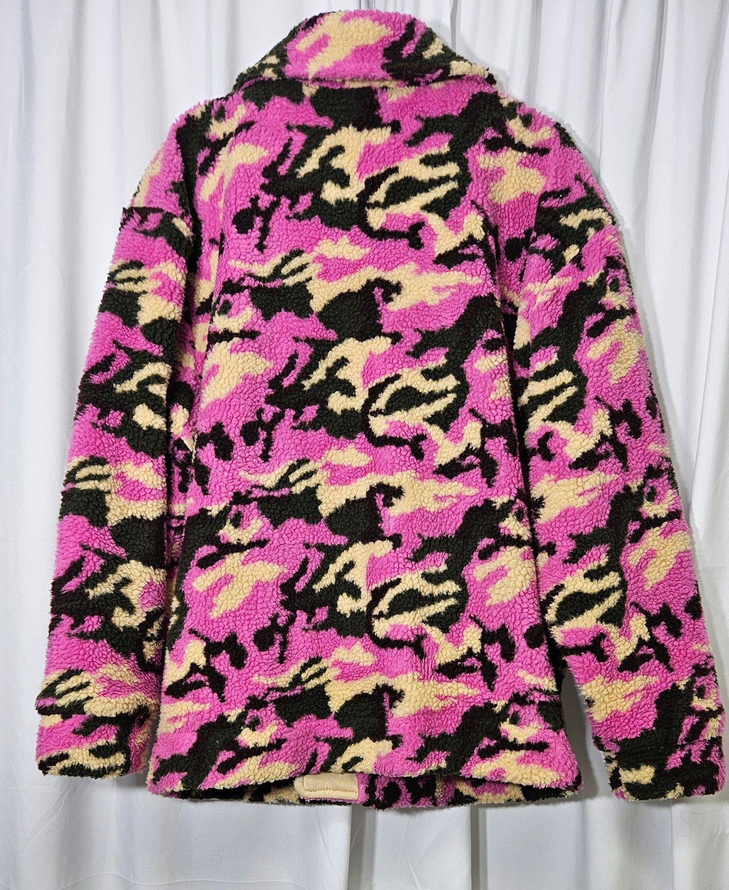 Camo Print Borg Zip jacket