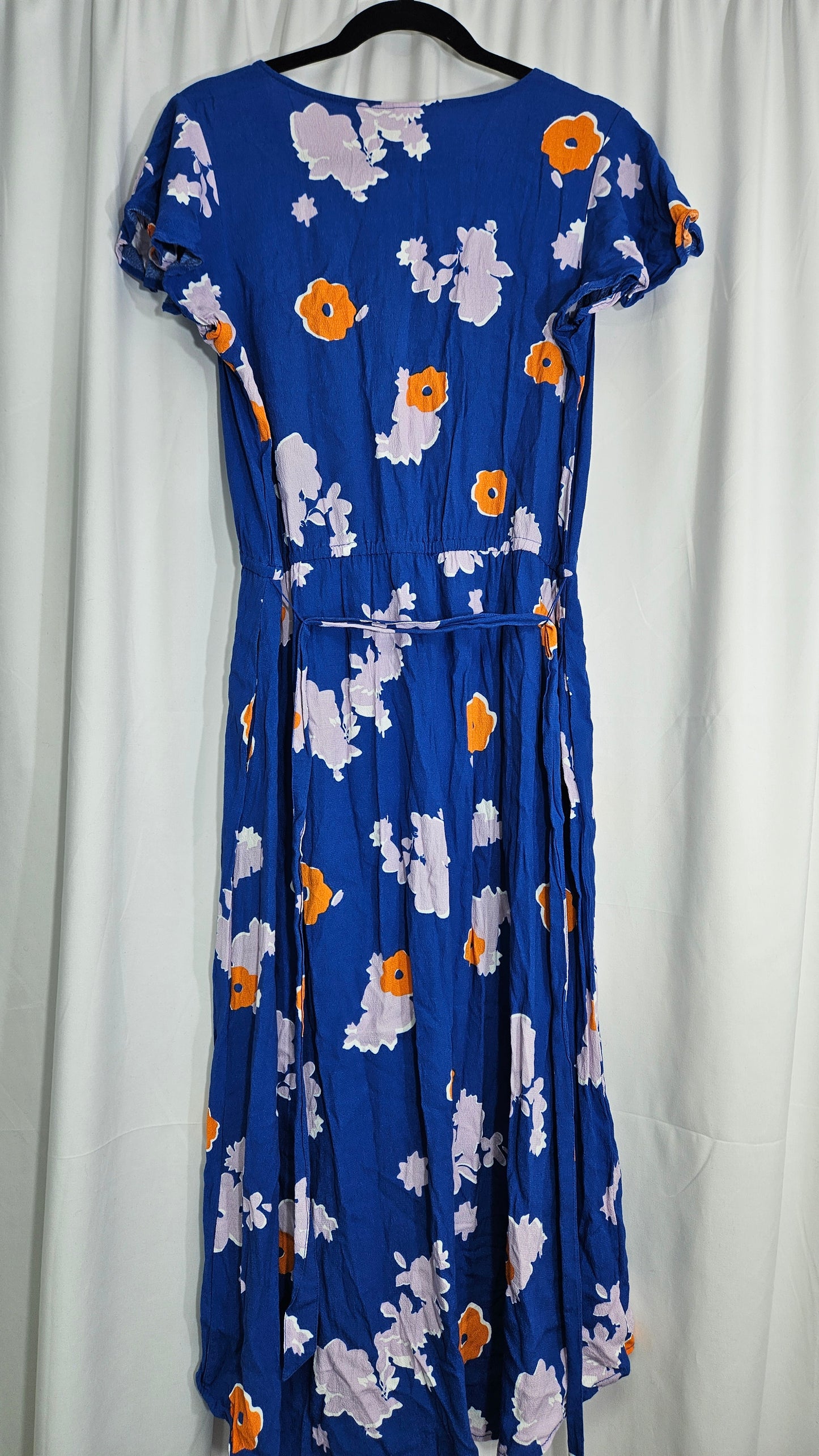 Wrap Dress Elm blue floral faux wrap dress size 10