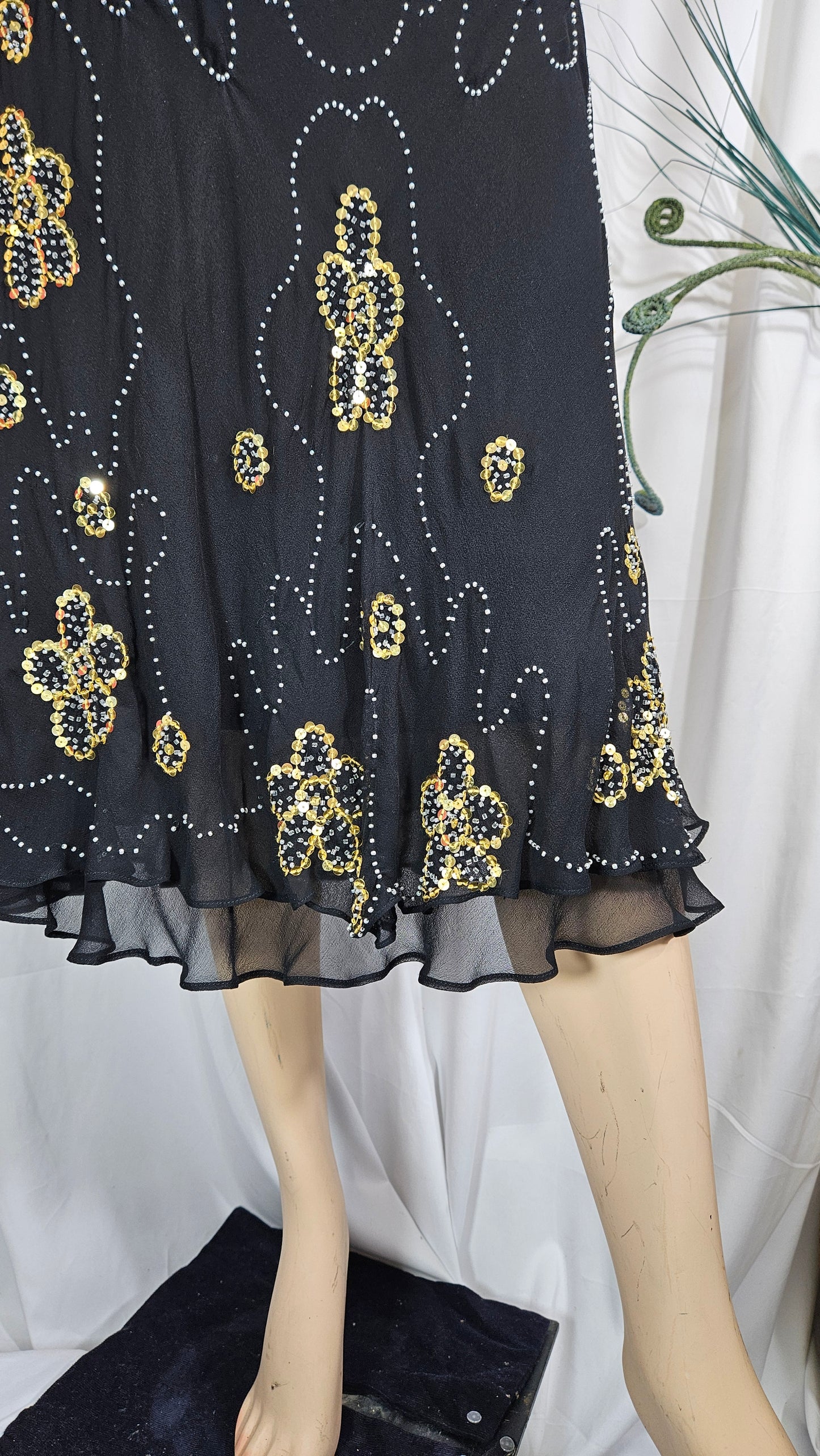 Vintage Beaded halter dress