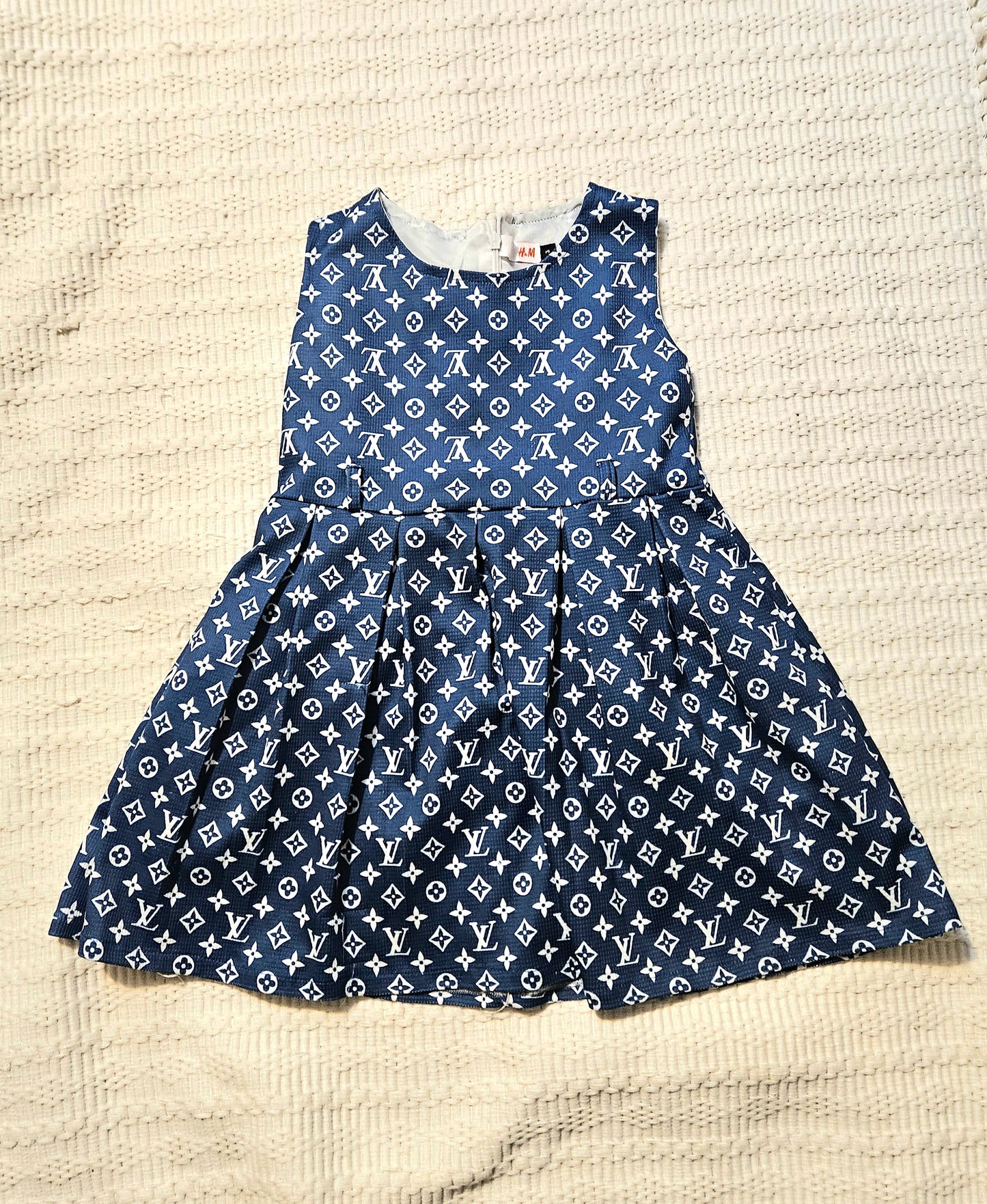 Blue Louis V. Monogram H&M girl Dress