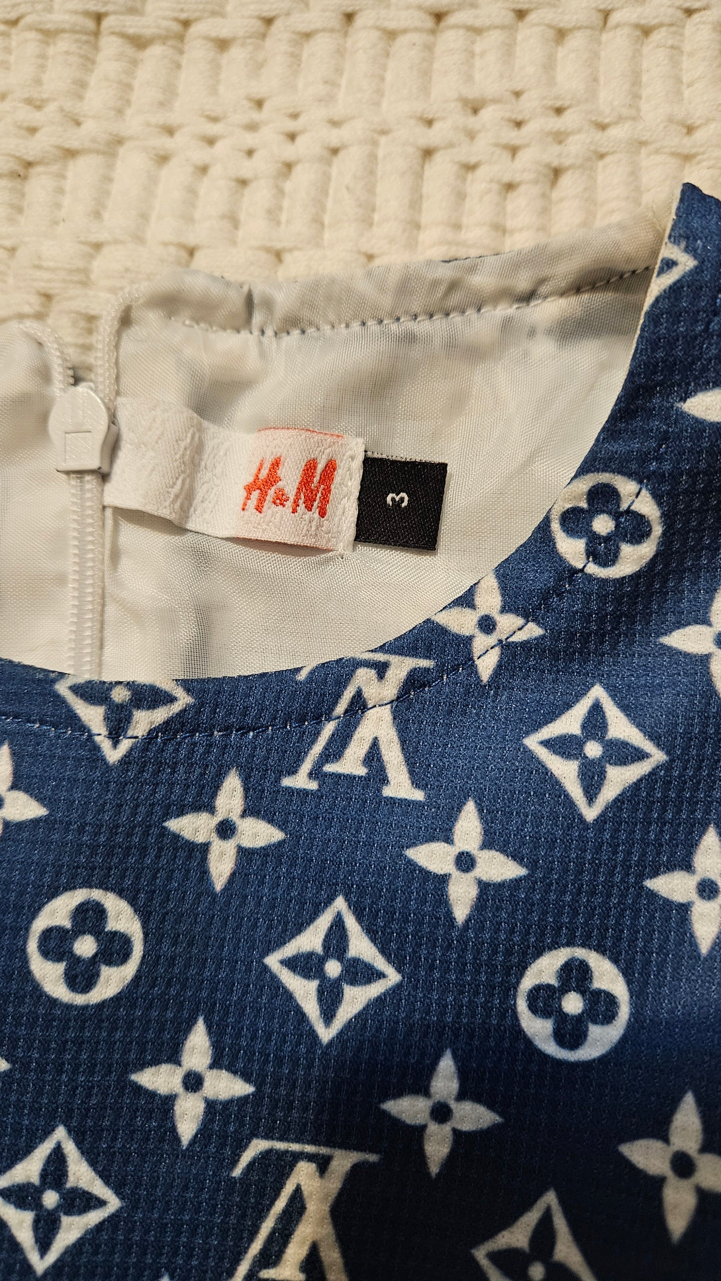 Blue Louis V. Monogram H&M girl Dress