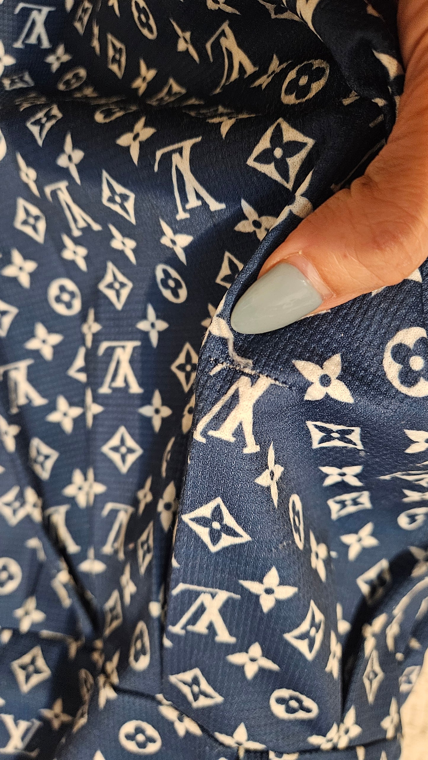 Blue Louis V. Monogram H&M girl Dress