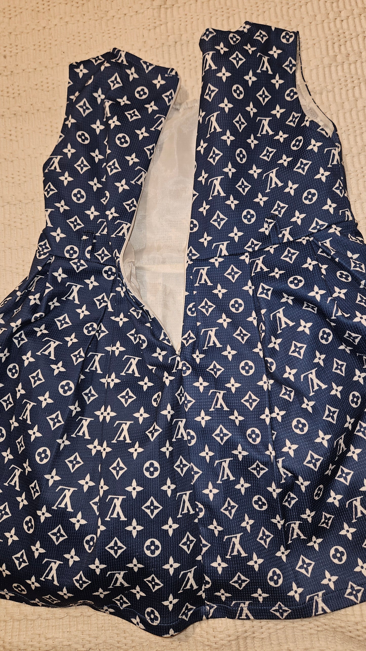 Blue Louis V. Monogram H&M girl Dress