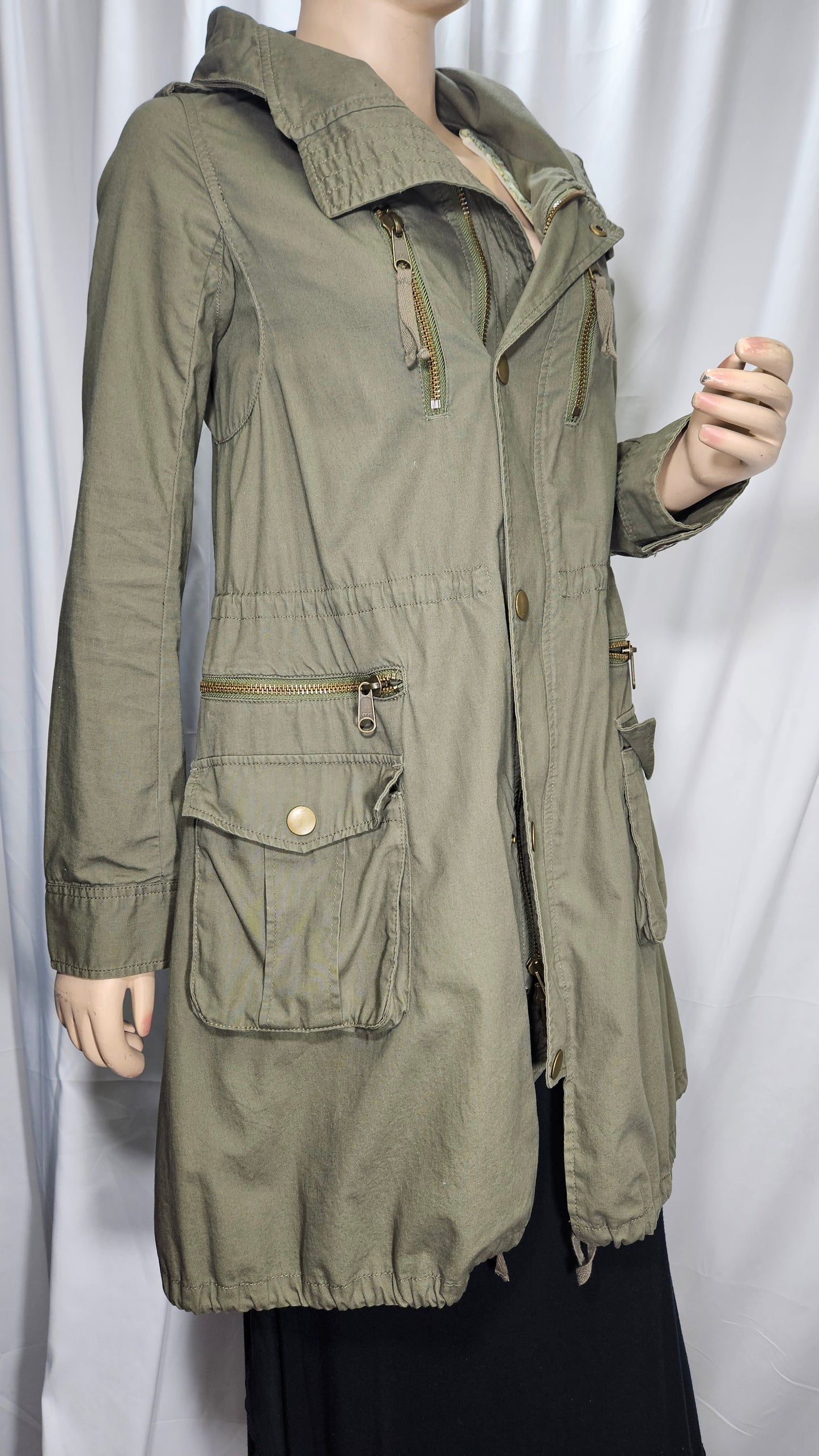 Nine Army Jacket Trench Preloved Jacket-Coat  - Cargo Style