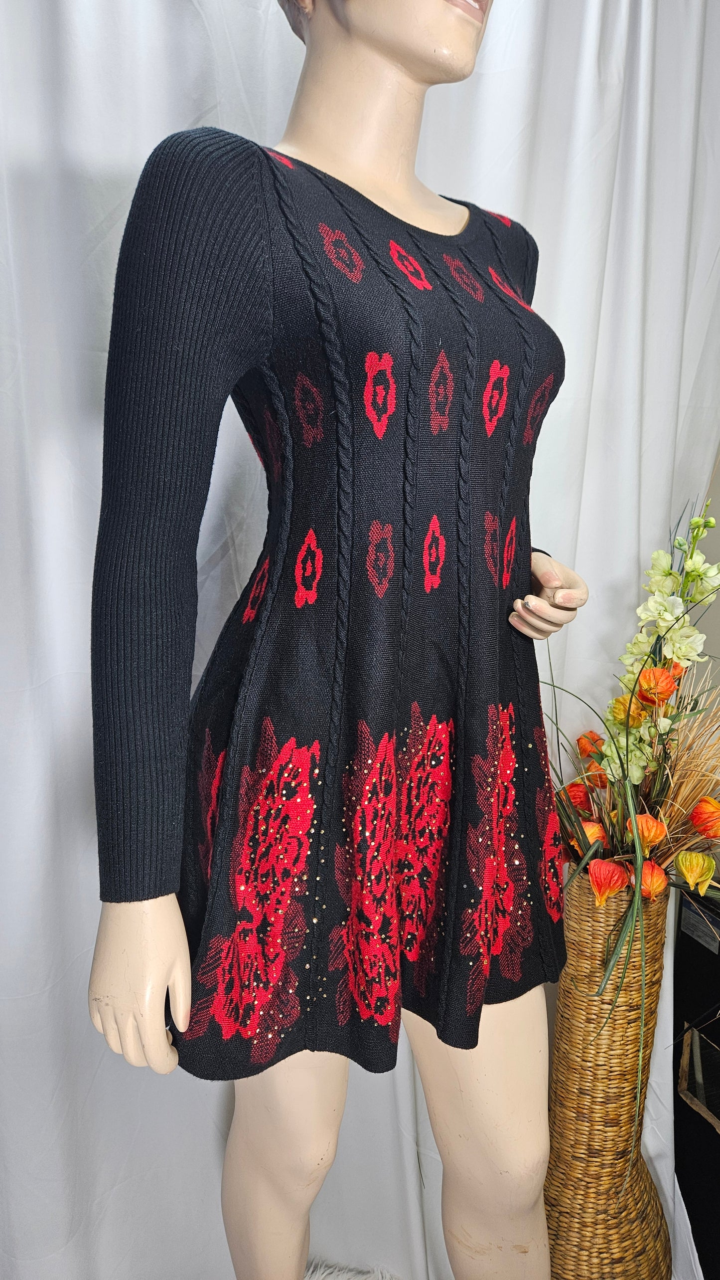 Black and red preloved Dress