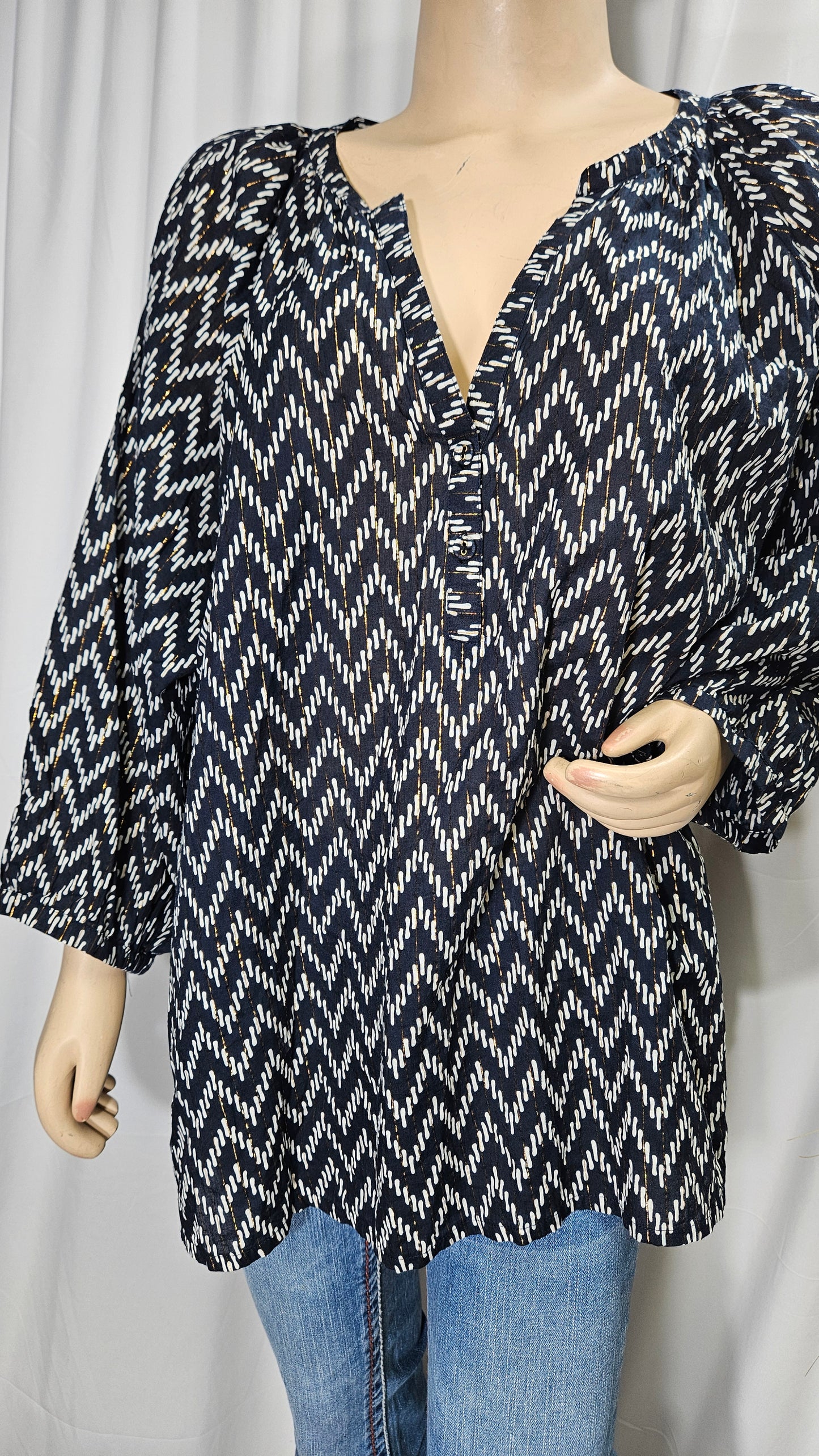 Plus Size Adrift 4XL Peasant Style Top curvy blouse