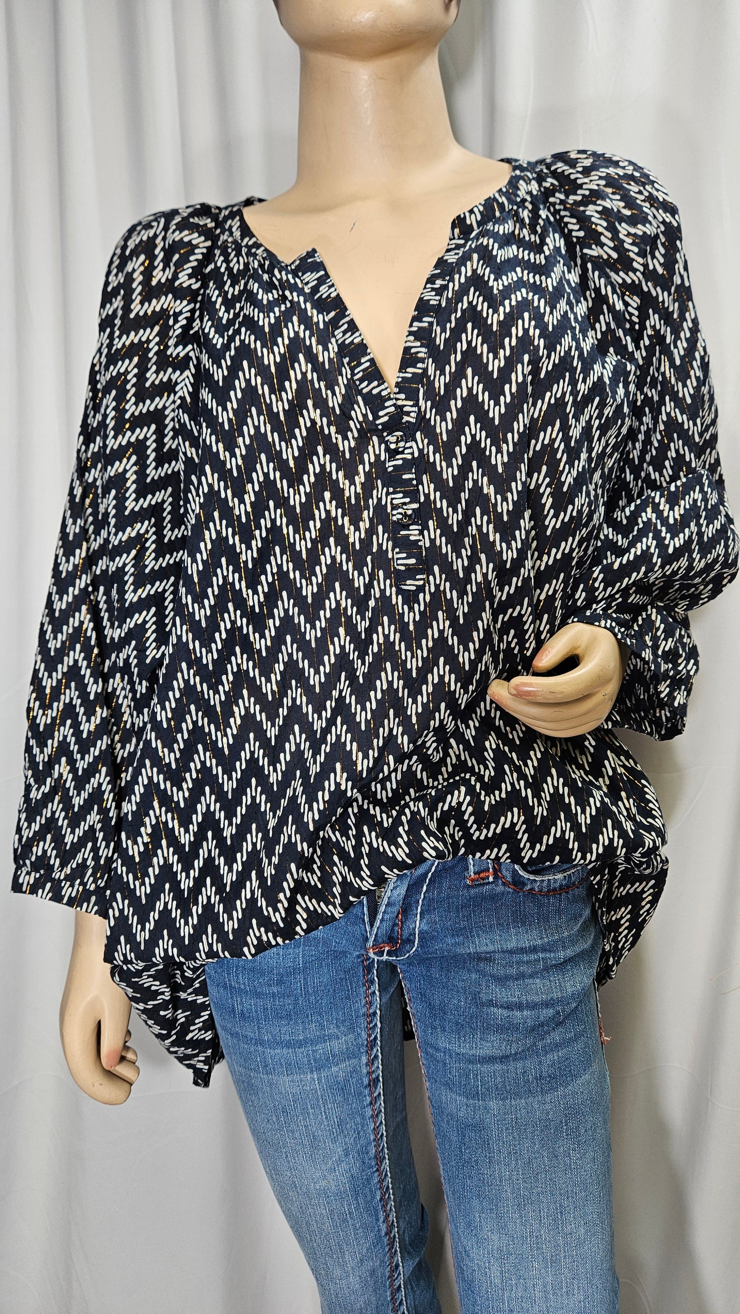 Plus Size Adrift 4XL Peasant Style Top curvy blouse