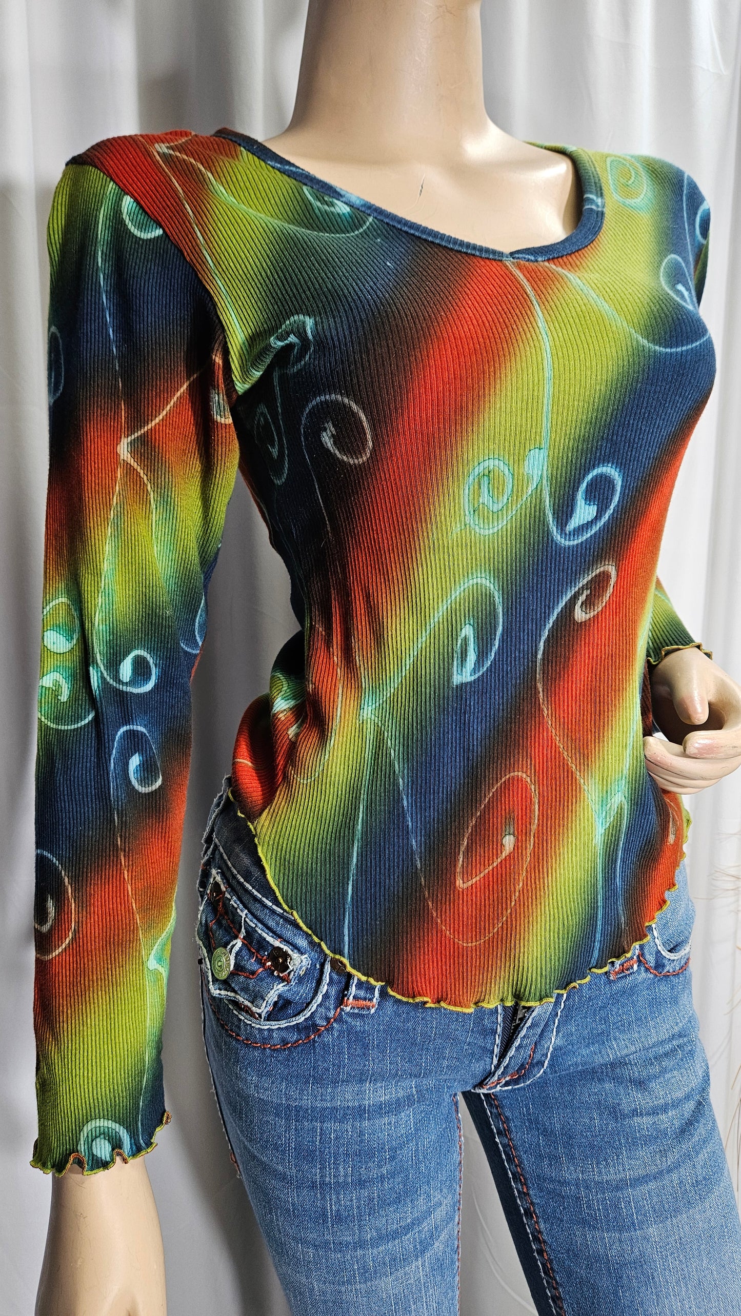Hippie style long sleeves top