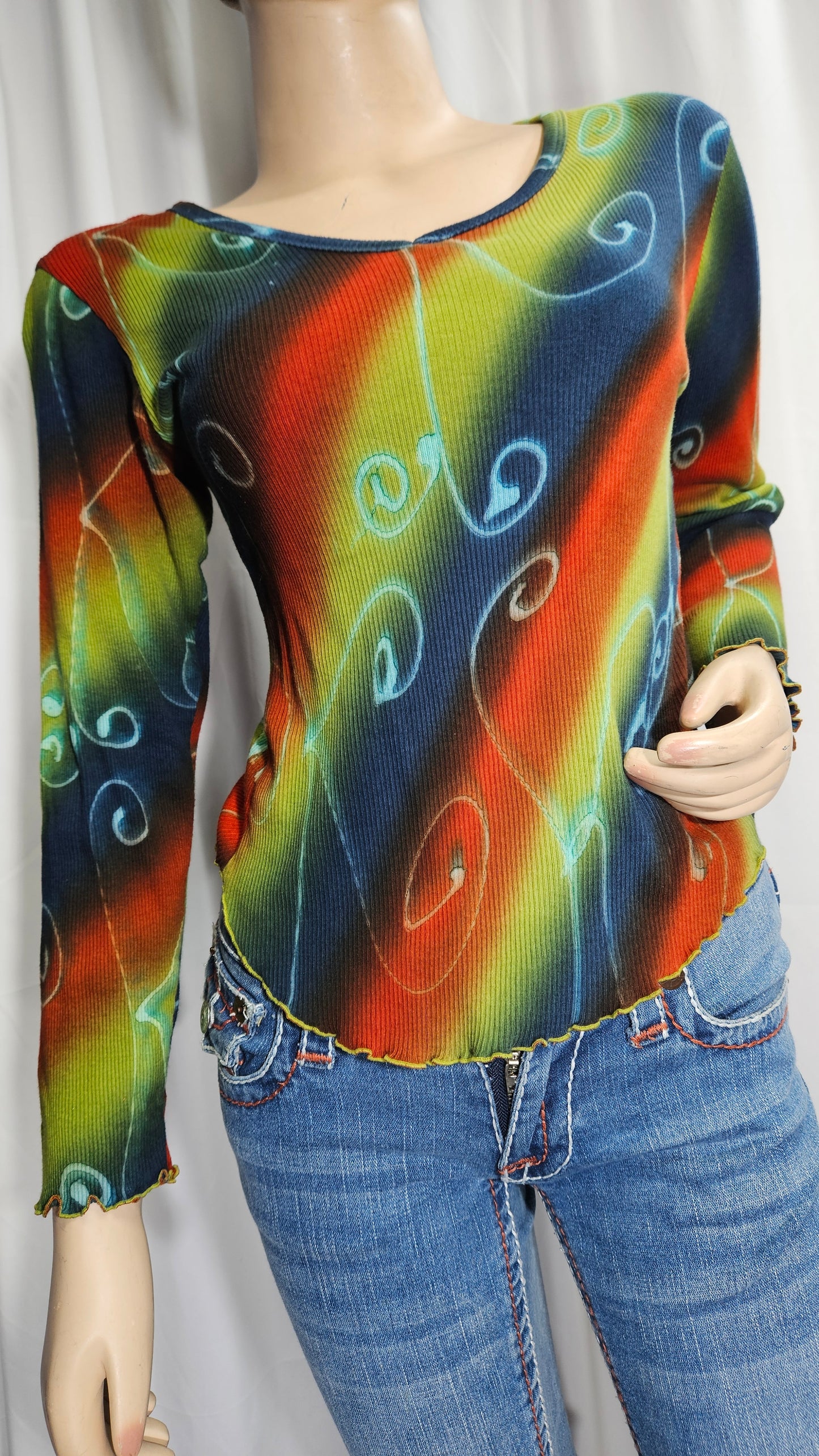 Hippie style long sleeves top