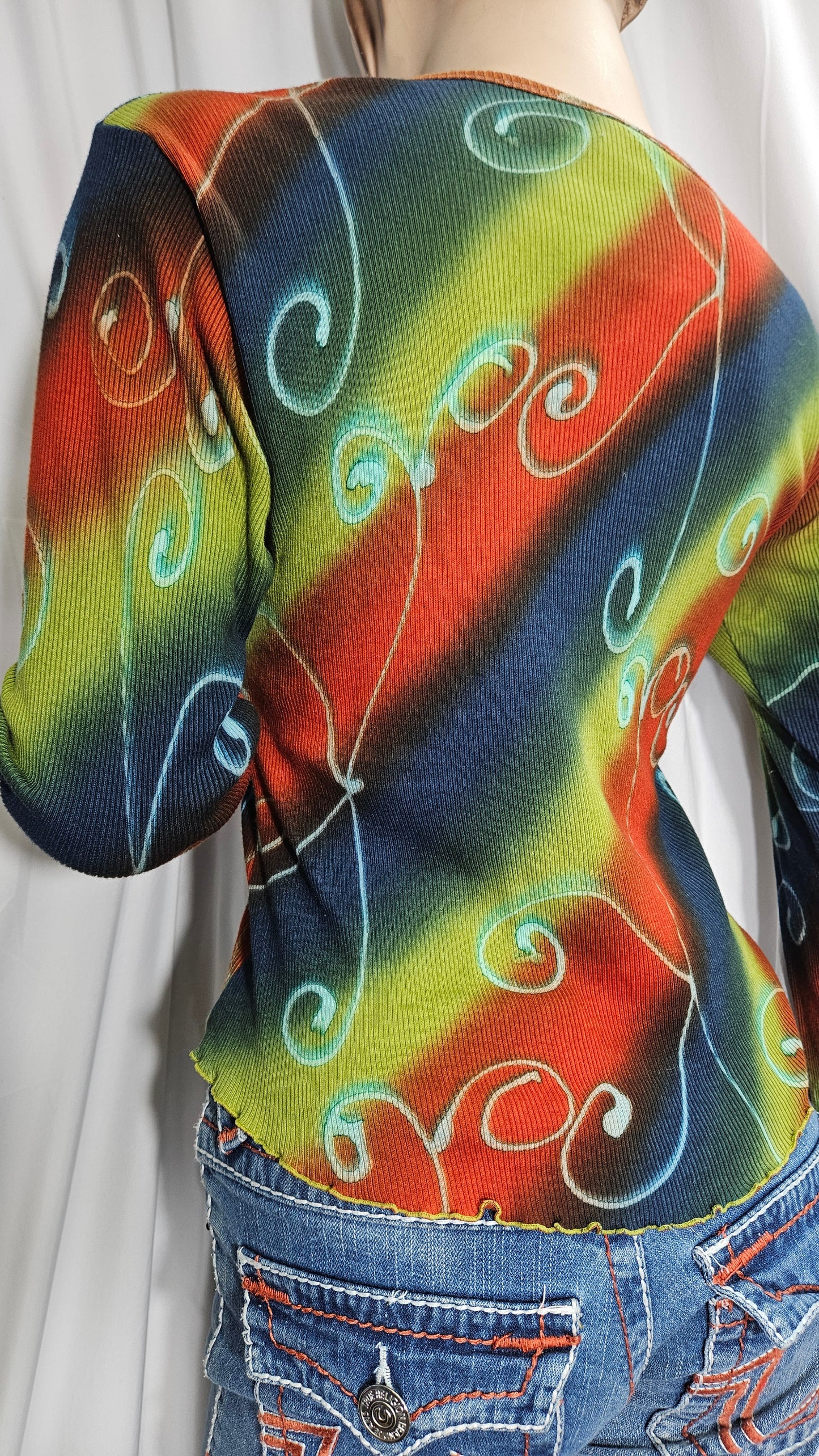Hippie style long sleeves top