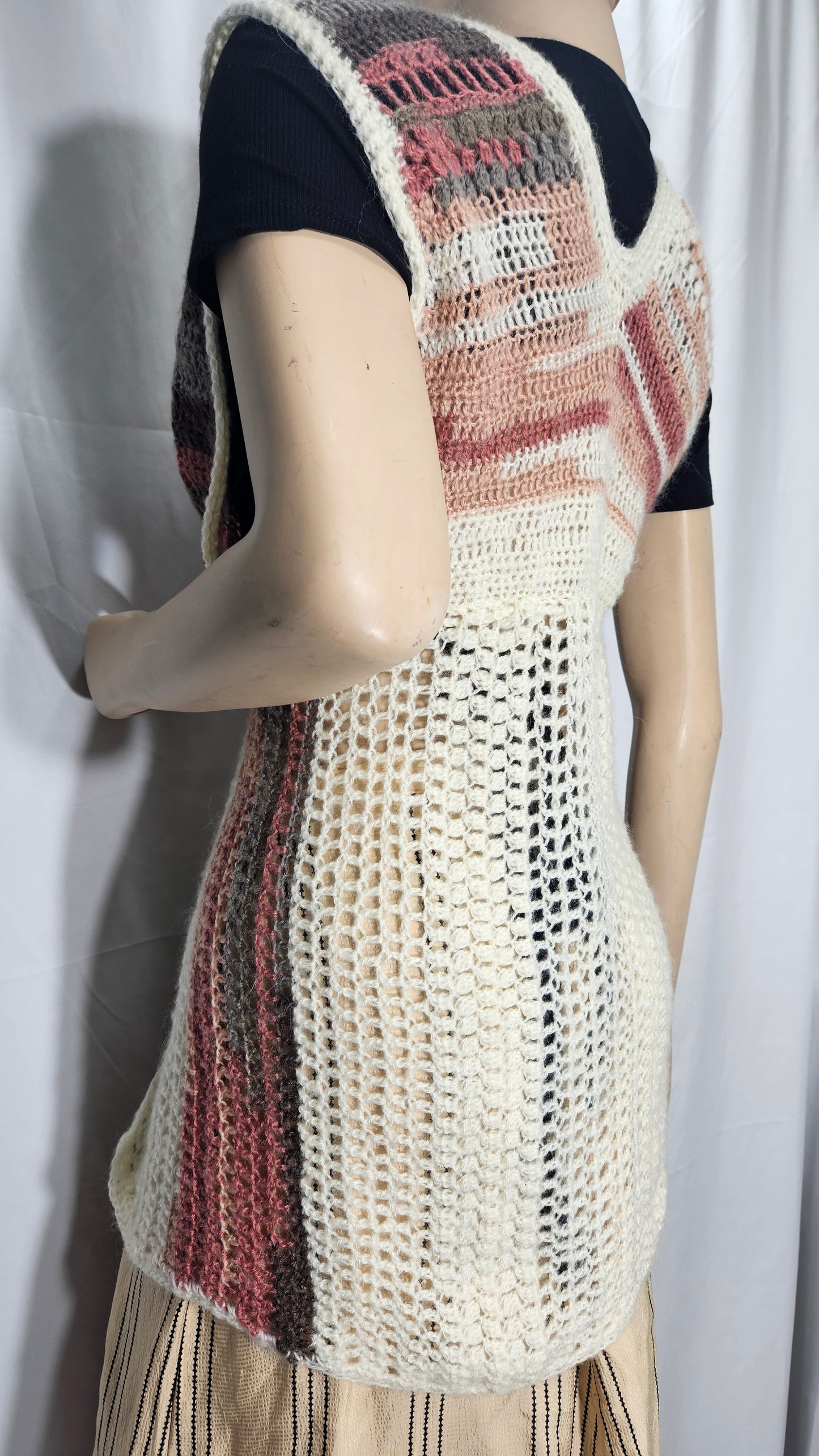 Vintage crochet Vest Boho style