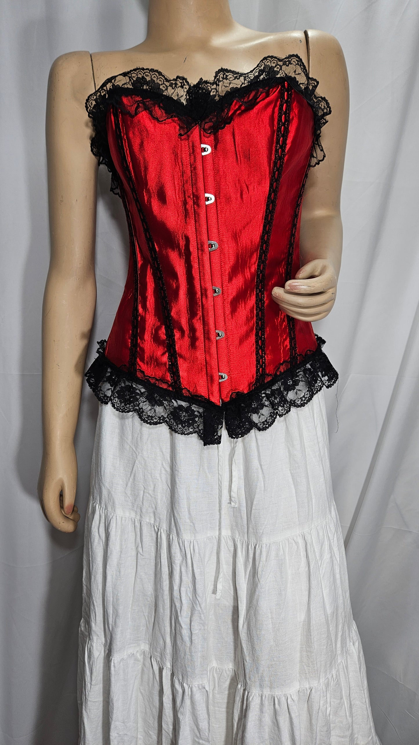 Red & Black Corset - Retro style