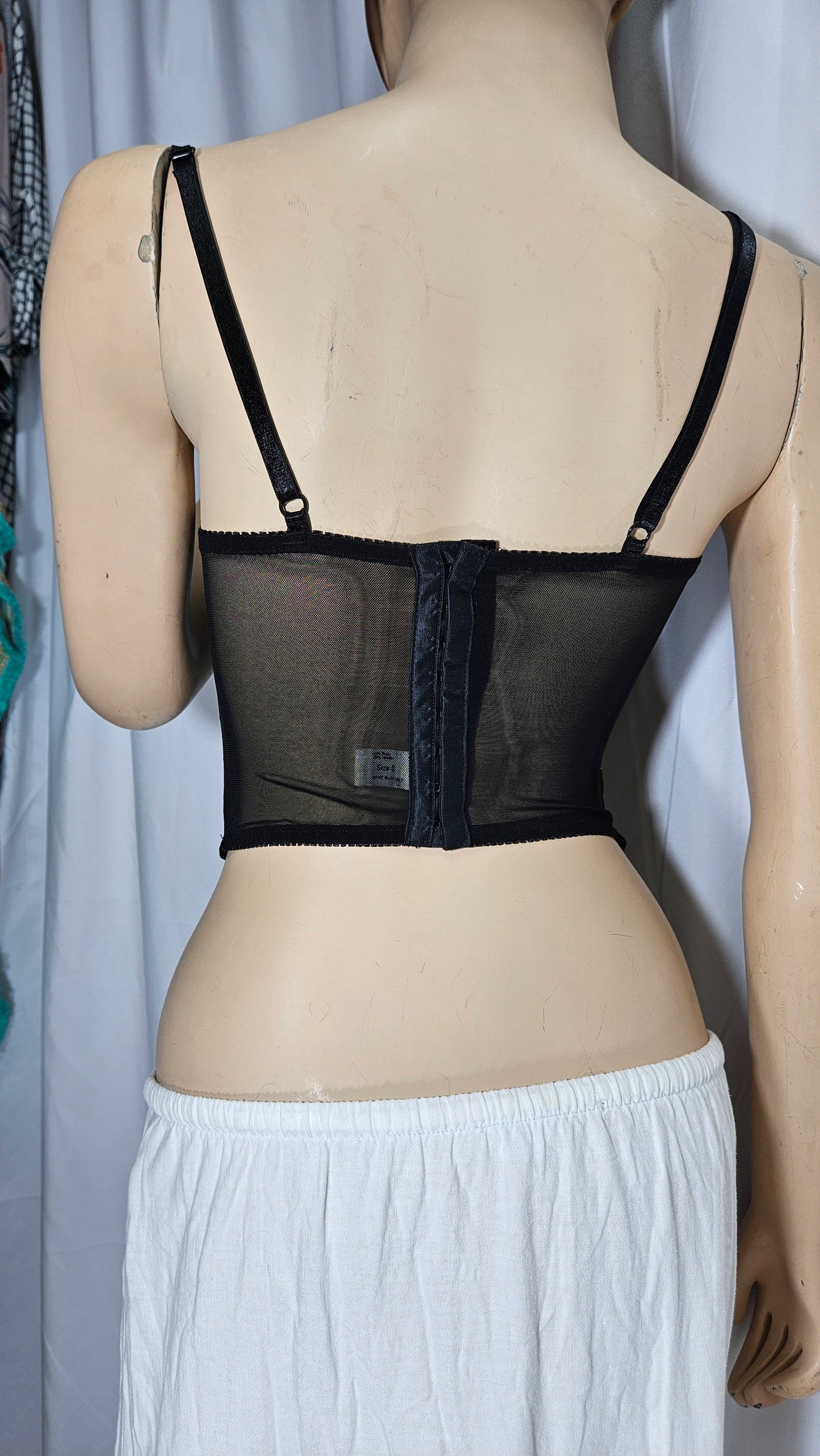 Sleek Corset-Style Bra - Size Small, Great Preloved Condition