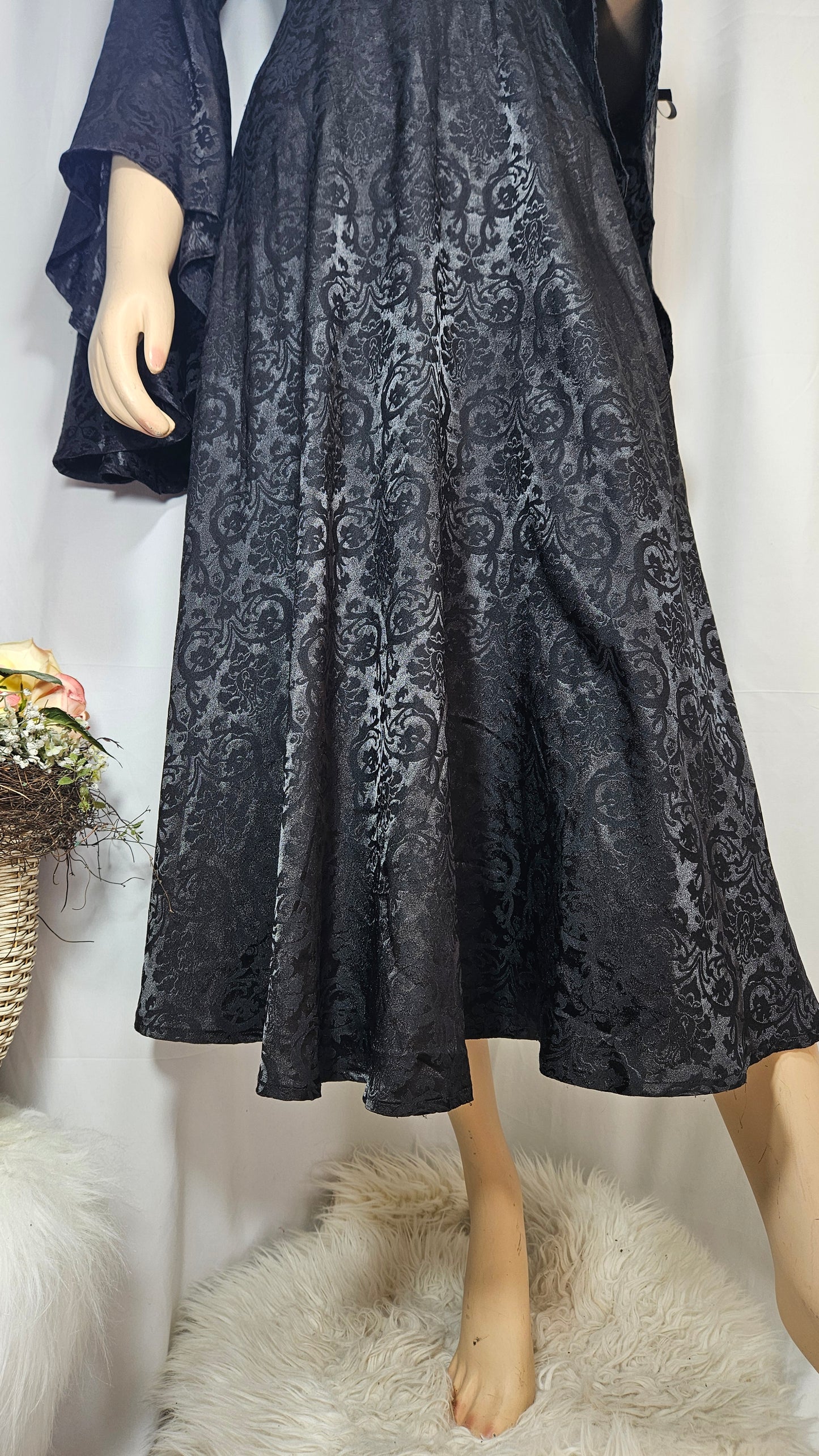 Gothic Dress Black Friday Long Bell Sleeve Preloved Dress