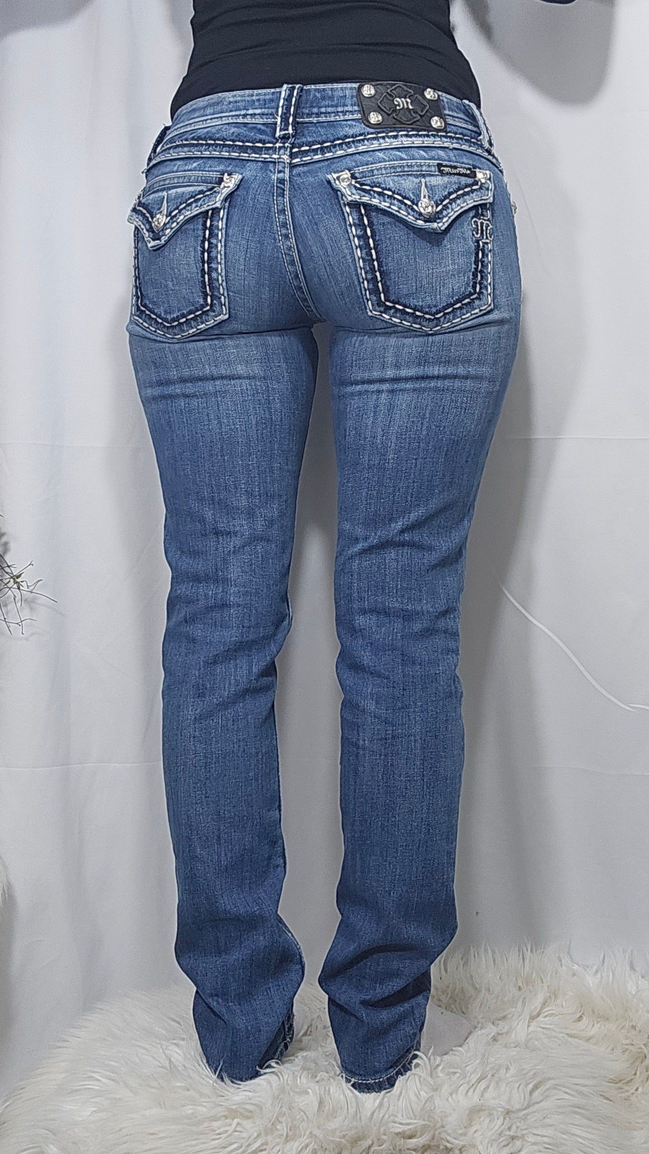 Y2K vintage low waist Miss Me Women's Blue Jeans