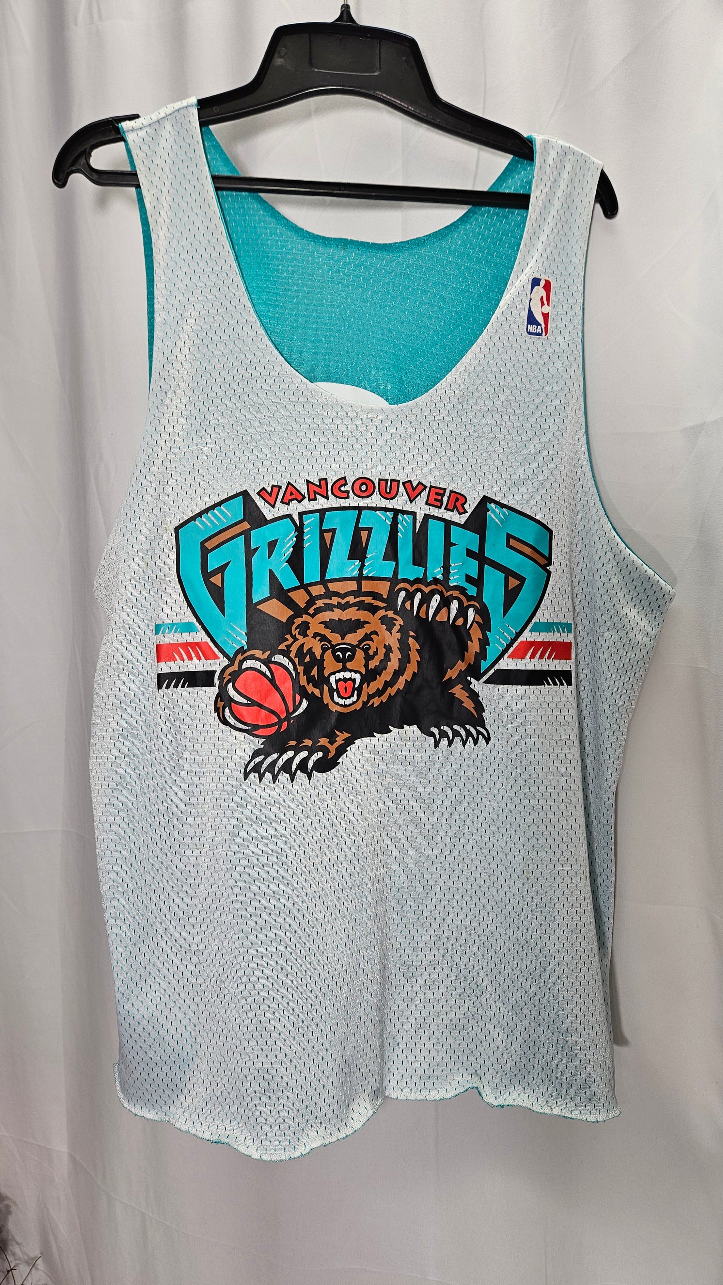 VANCOUVER GRIZZLIES NBA MITCHELL & NESS JERSEY TANK TOP MEN L 1998-99 ERA RETRO LOGO.