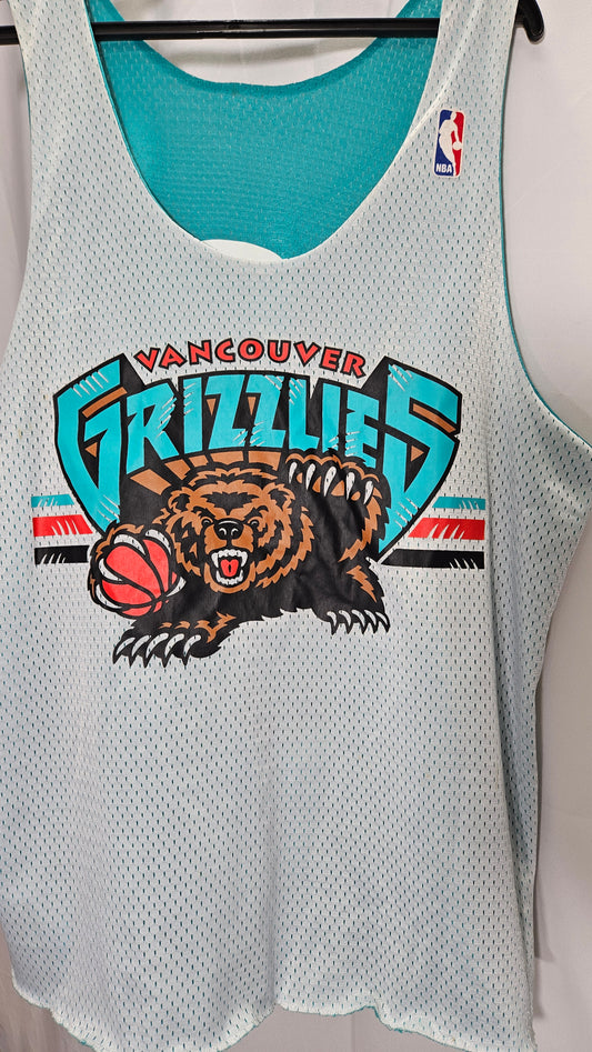 VANCOUVER GRIZZLIES NBA MITCHELL & NESS JERSEY TANK TOP MEN L 1998-99 ERA RETRO LOGO.