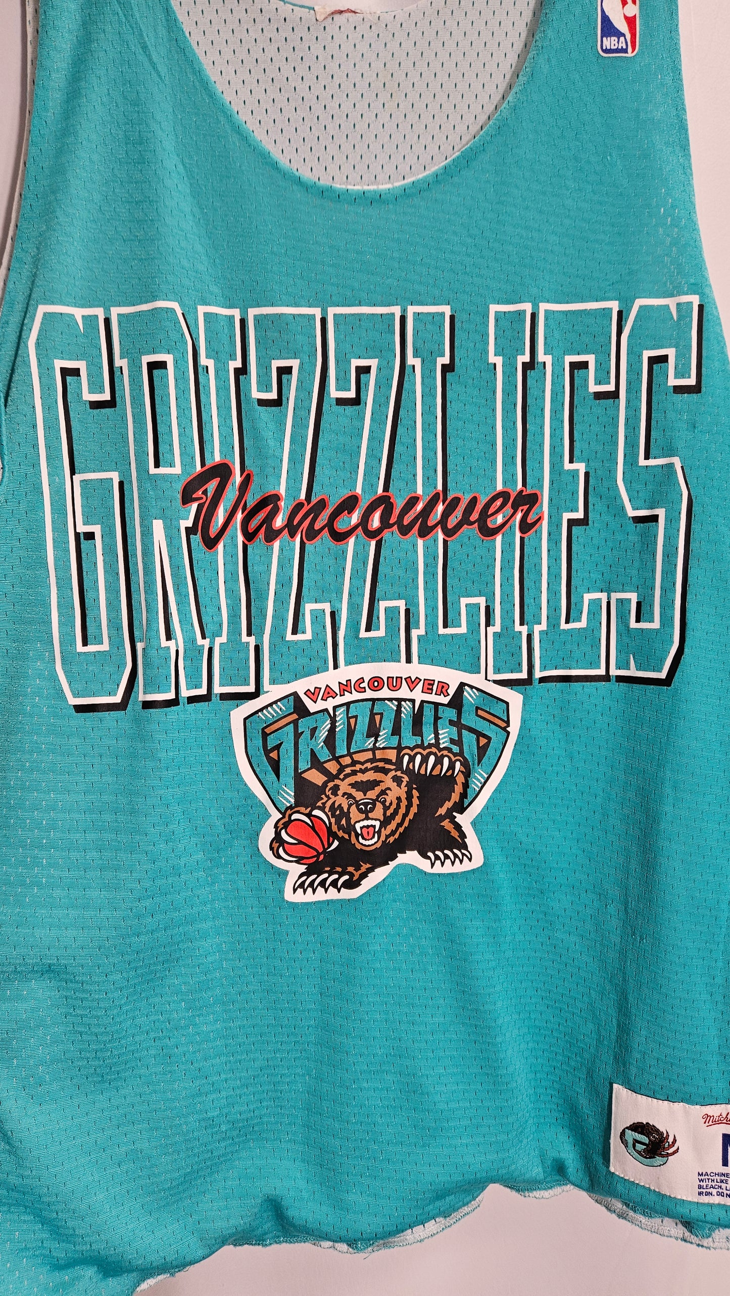 VANCOUVER GRIZZLIES NBA MITCHELL & NESS JERSEY TANK TOP MEN L 1998-99 ERA RETRO LOGO.