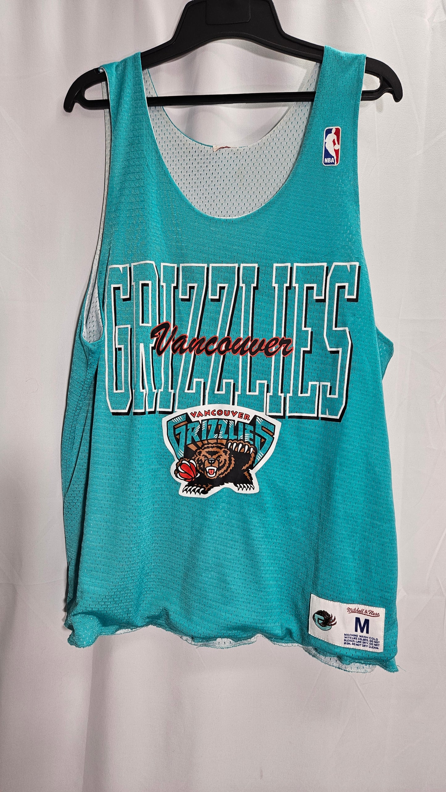 VANCOUVER GRIZZLIES NBA MITCHELL & NESS JERSEY TANK TOP MEN L 1998-99 ERA RETRO LOGO.