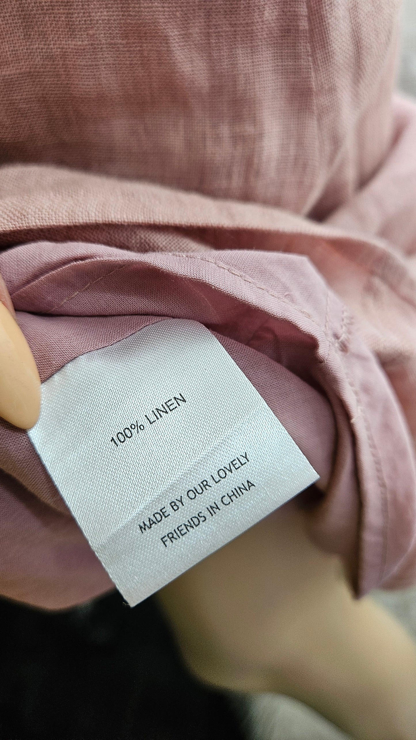 100% Linen Dress - Pink dress - Preloved Dress